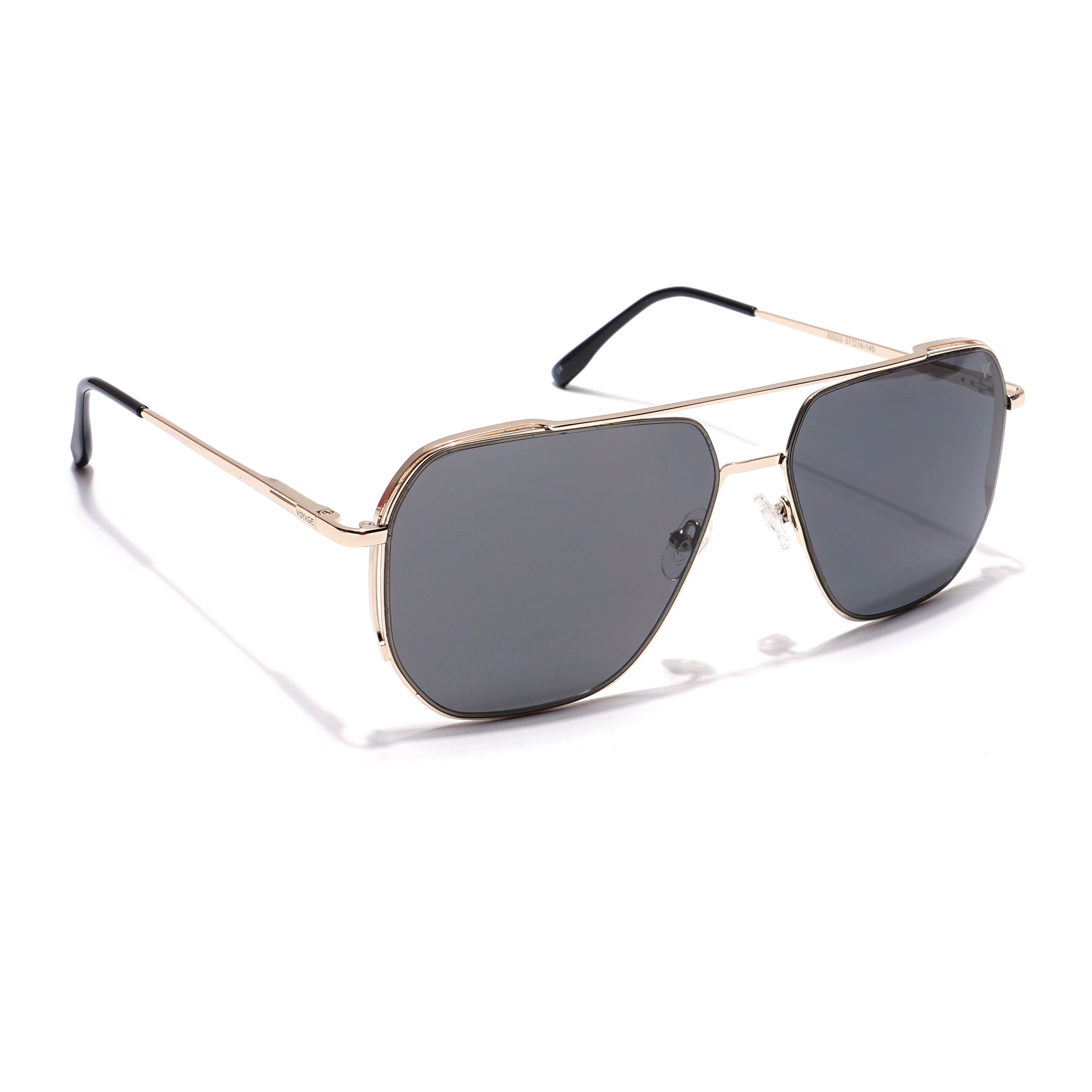 Voyage Select Square Sunglasses (Grey Lens | Golden Frame - SLPMG5945)