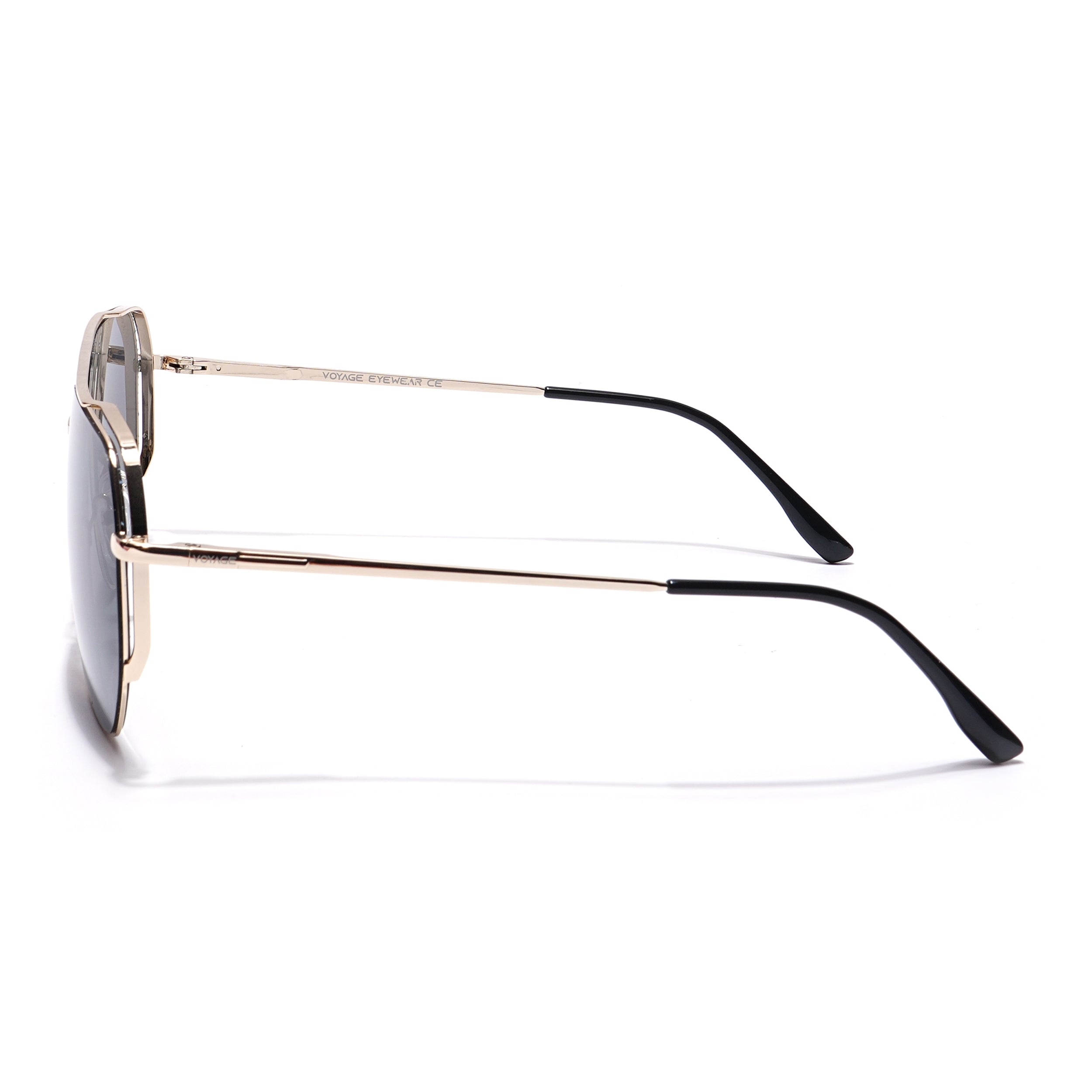 Voyage Select Square Sunglasses (Grey Lens | Golden Frame - SLPMG5945)