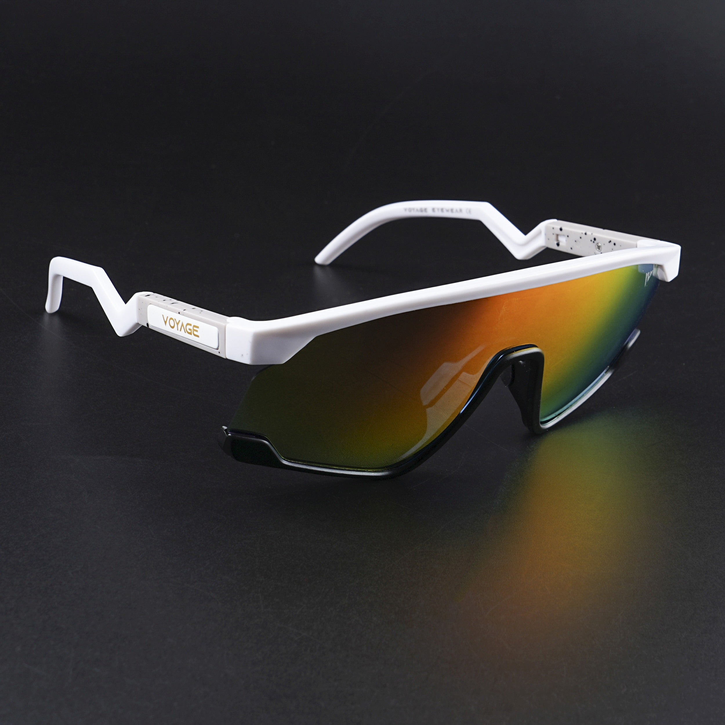 Drift Z | White Polarised Sunglasses (Multicolor Lens - PMG6270)