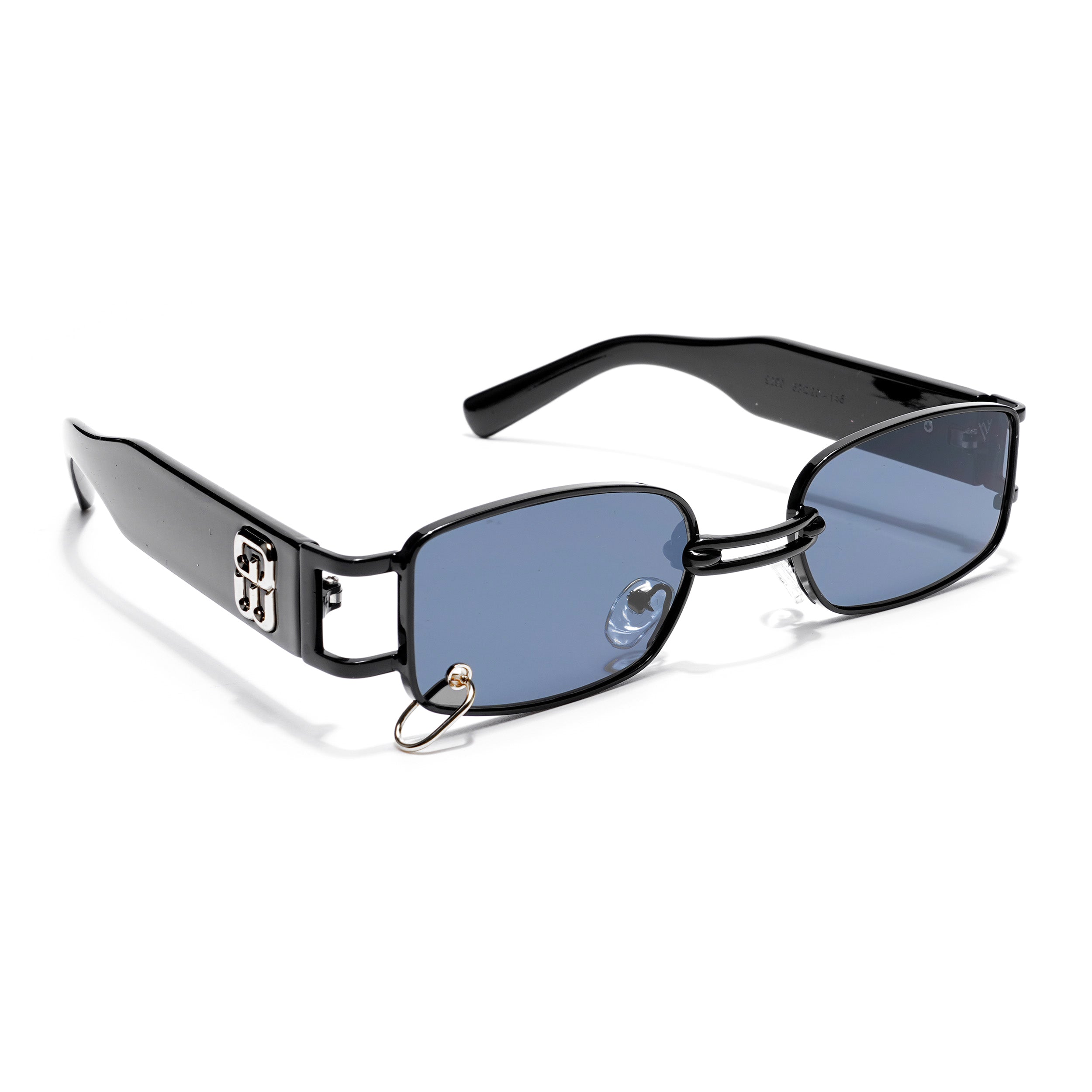 Punk | Black Rectangle Sunglasses | Black Lens - MG5209