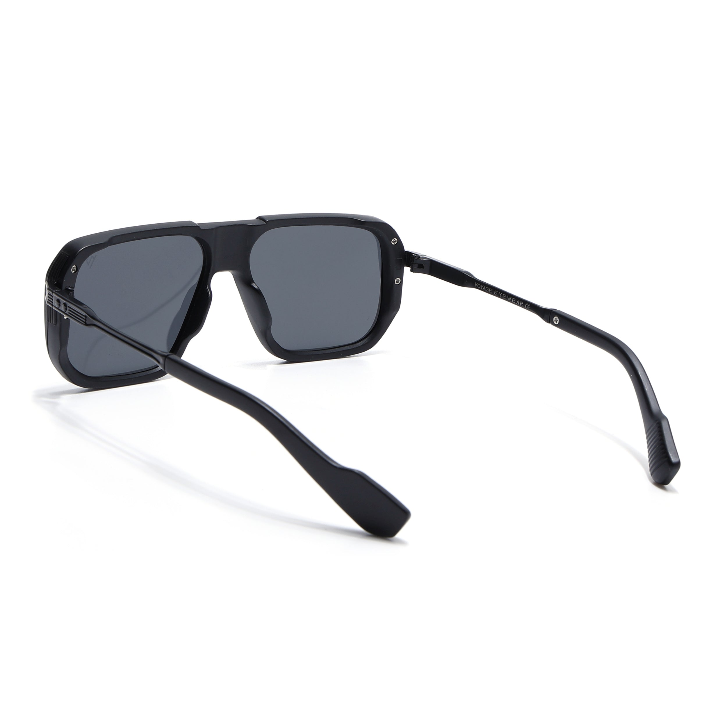 Alpha | Matt Black Wayfarer Polarized Sunglasses | Black Lens - PMG6624