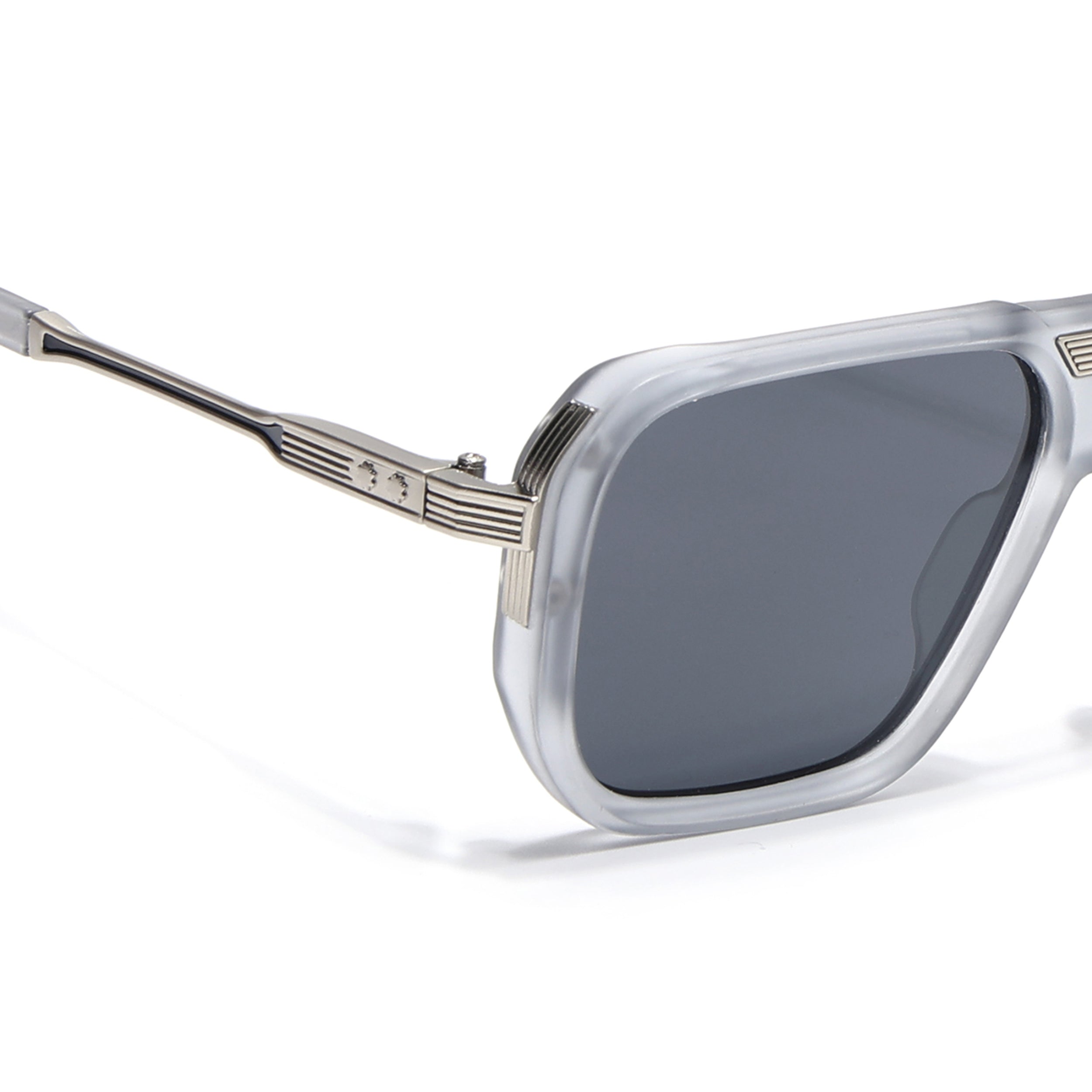 Alpha | Grey Wayfarer Polarized Sunglasses | Black Lens - PMG6625