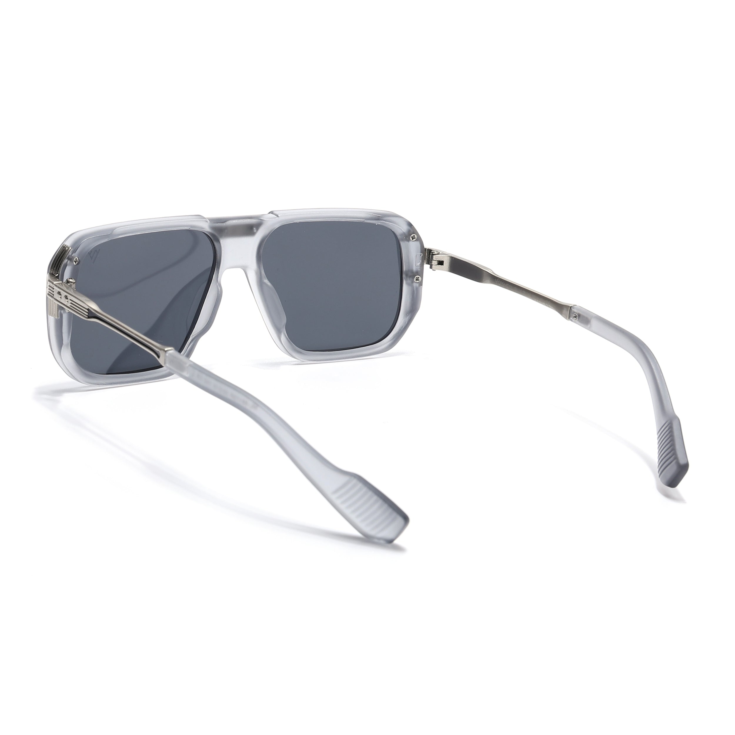 Alpha | Grey Wayfarer Polarized Sunglasses | Black Lens - PMG6625