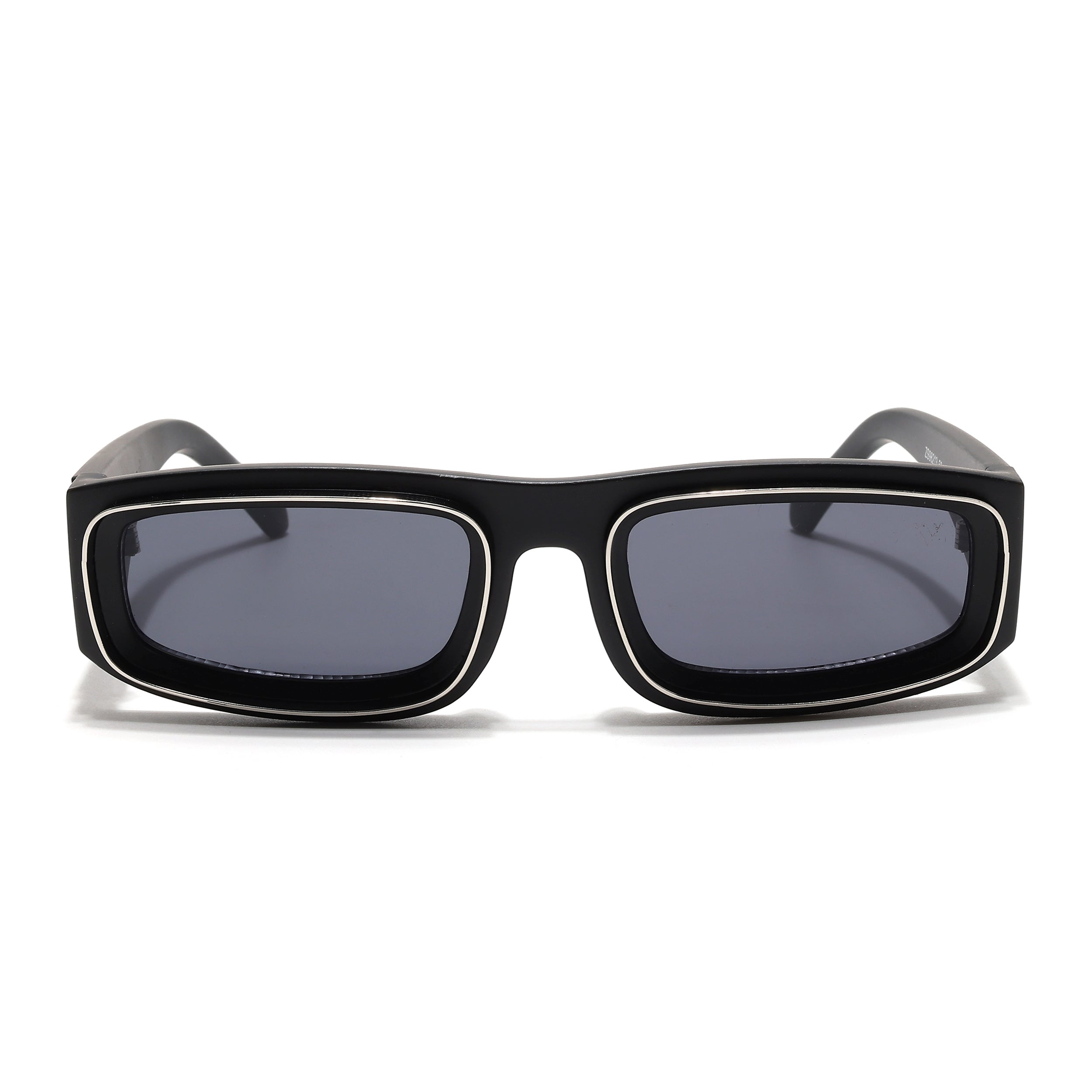 Old Smuggler | Matt Black Polarized Unisex Sunglasses | Black Lens - MG6574