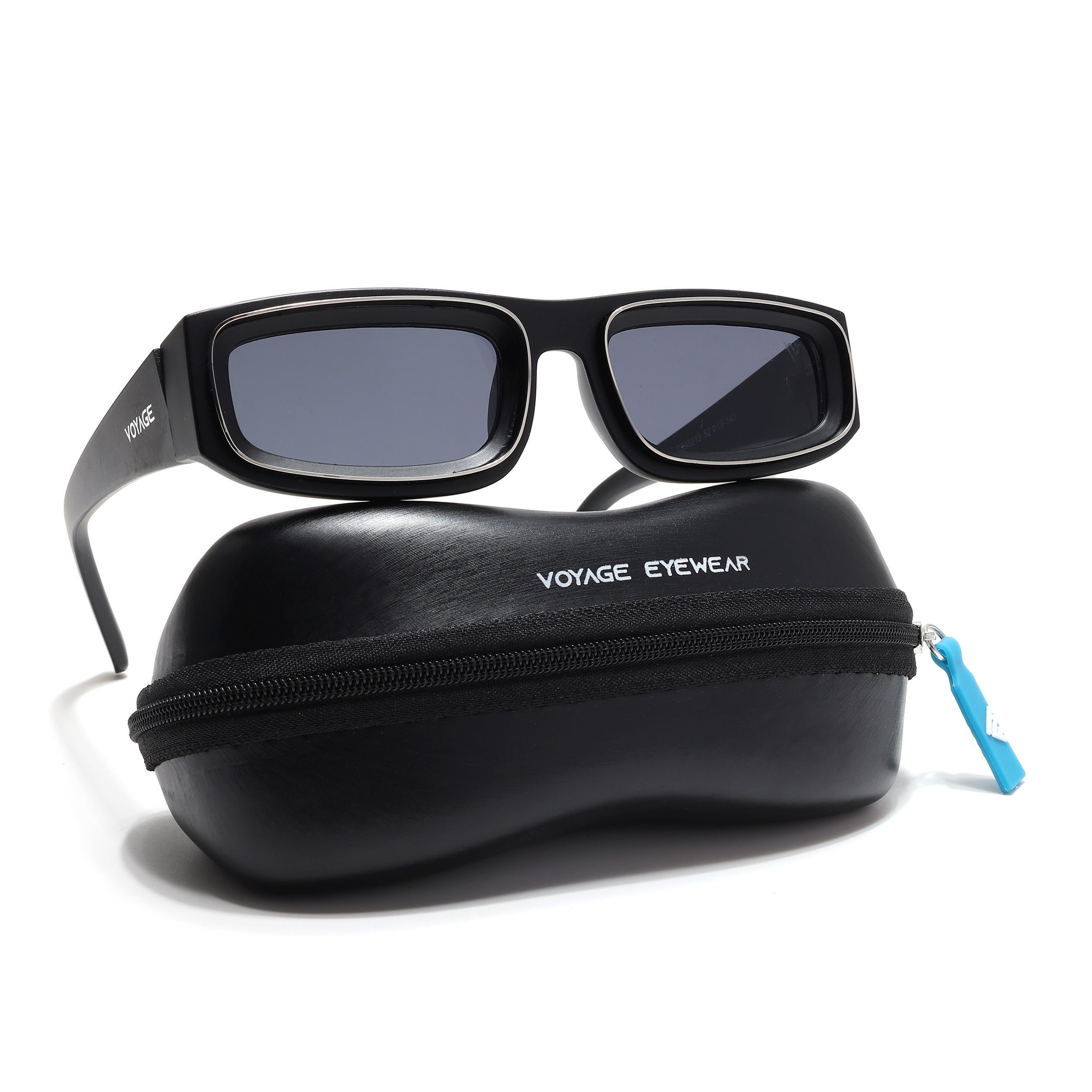 Old Smuggler | Matt Black Polarized Unisex Sunglasses | Black Lens - MG6574