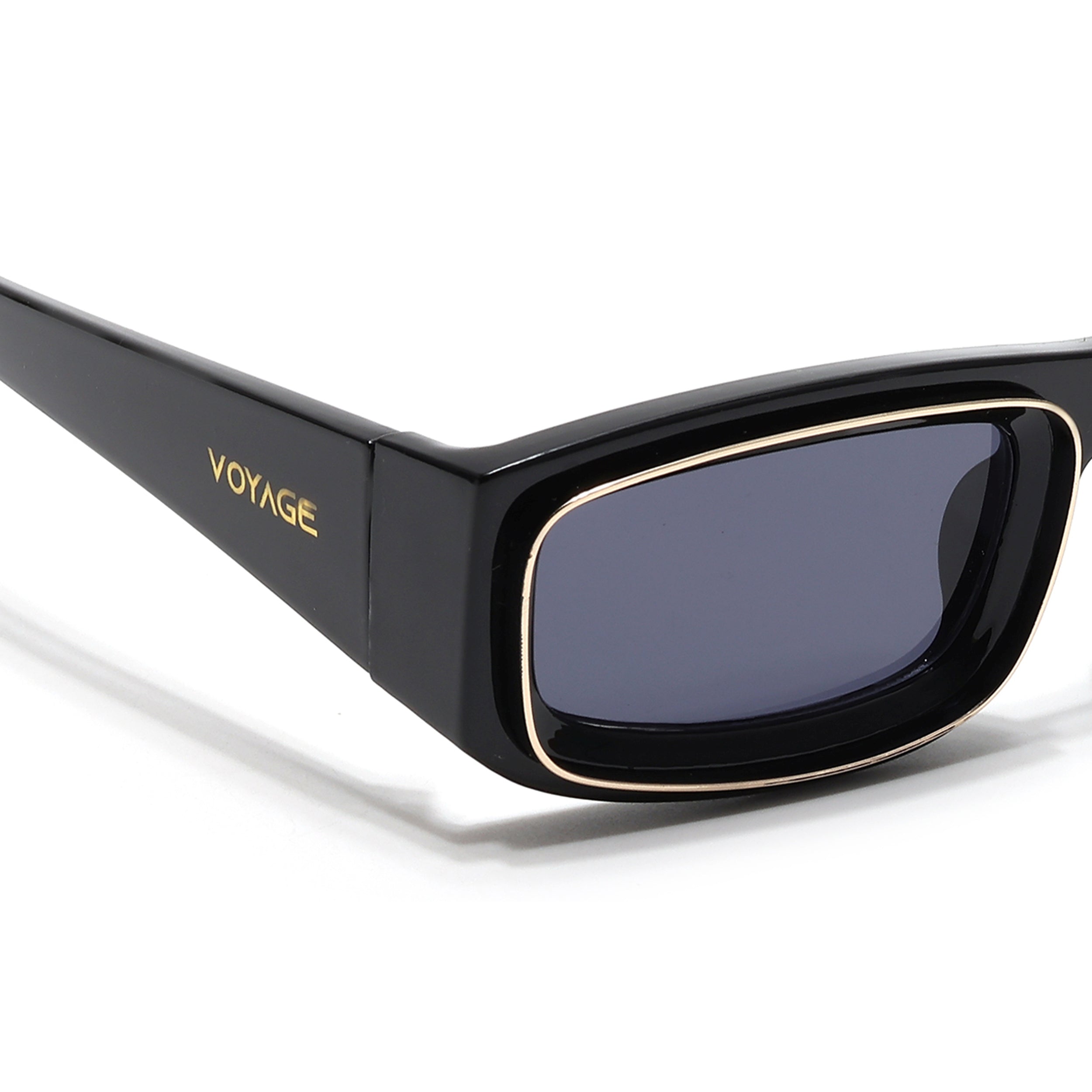 Old Smuggler | Shine Black Polarized Unisex Sunglasses | Black Lens - MG6575