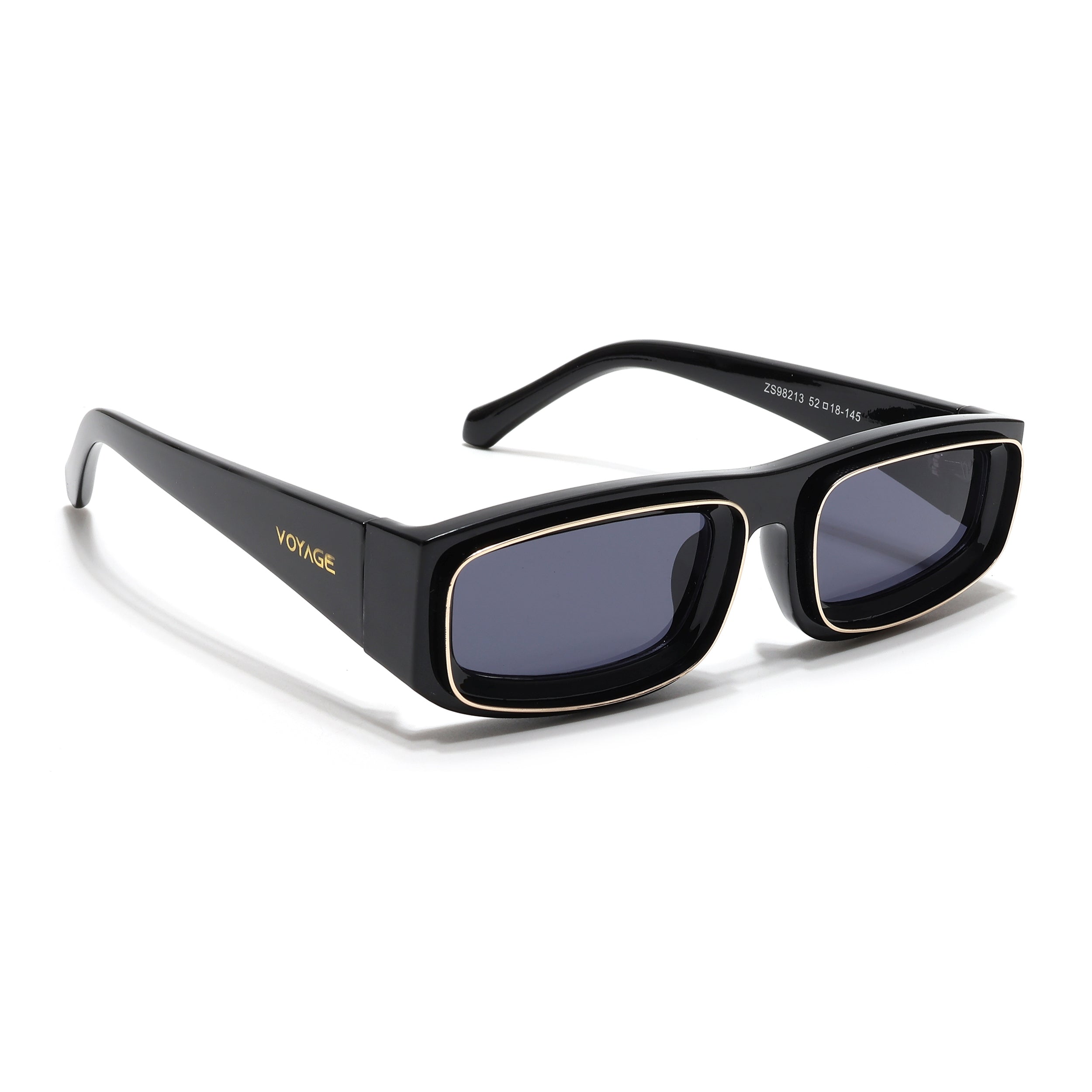 Old Smuggler | Shine Black Polarized Unisex Sunglasses | Black Lens - MG6575