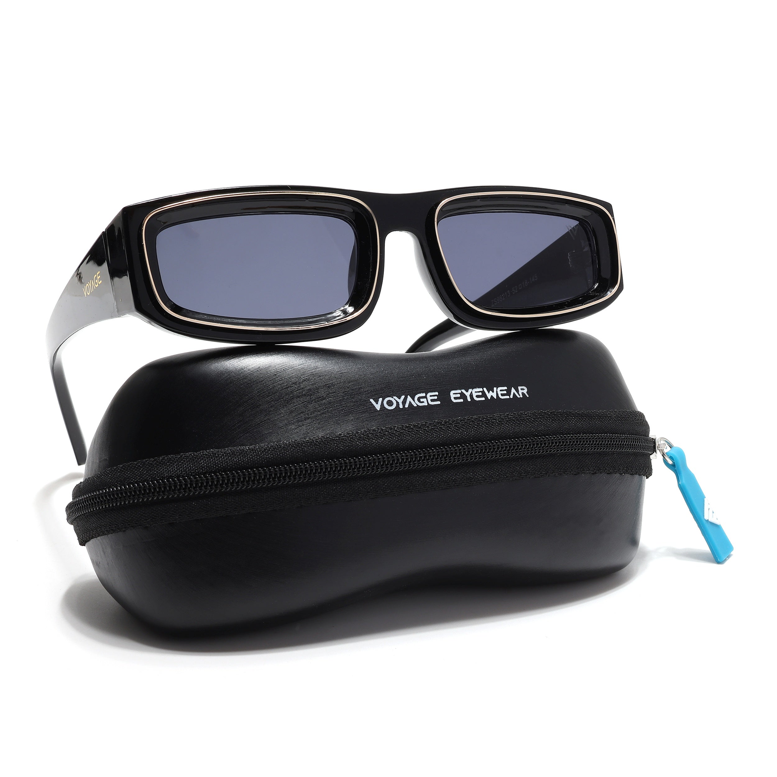 Old Smuggler | Shine Black Polarized Unisex Sunglasses | Black Lens - MG6575