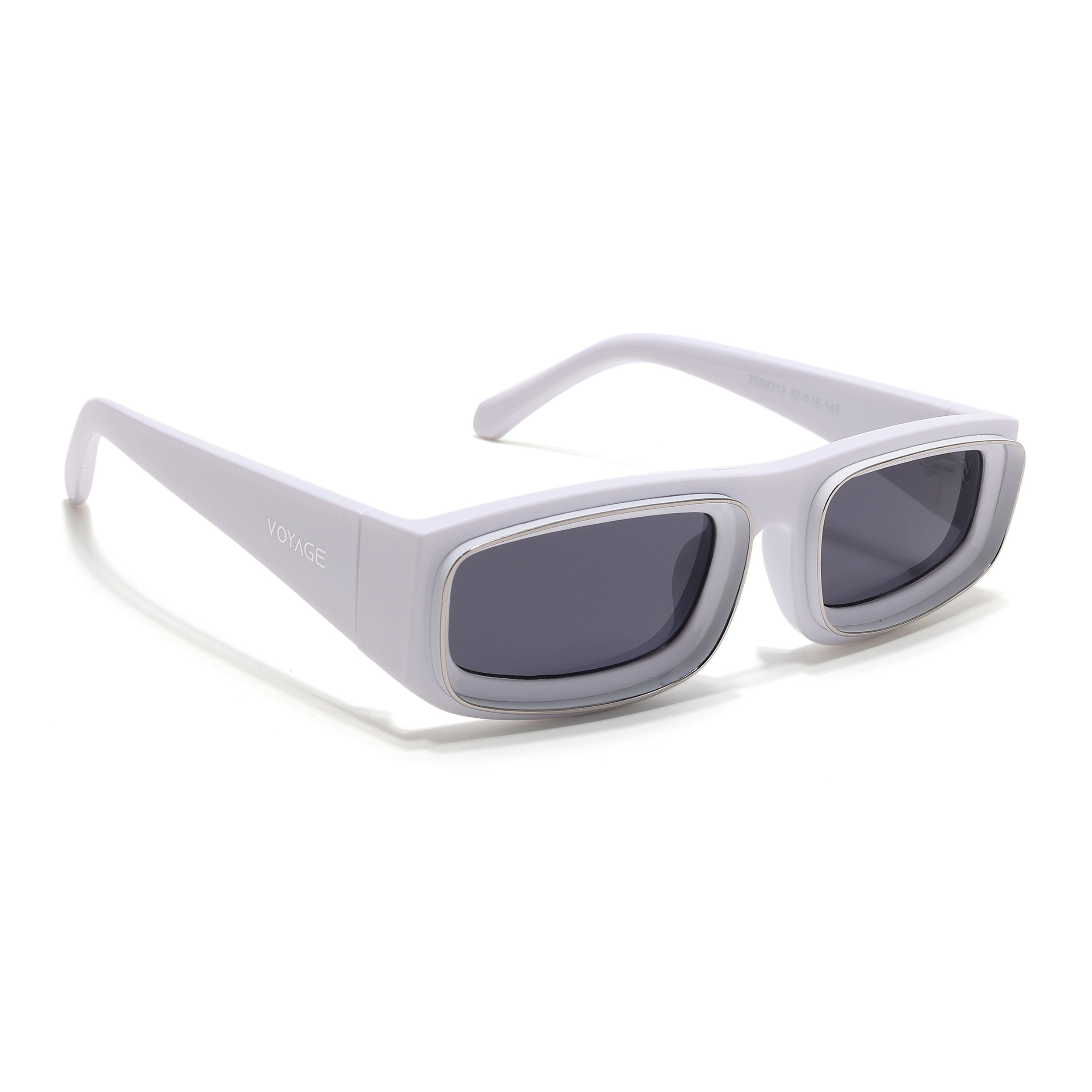 Old Smuggler | White Polarized Unisex Sunglasses | Black Lens - MG6576