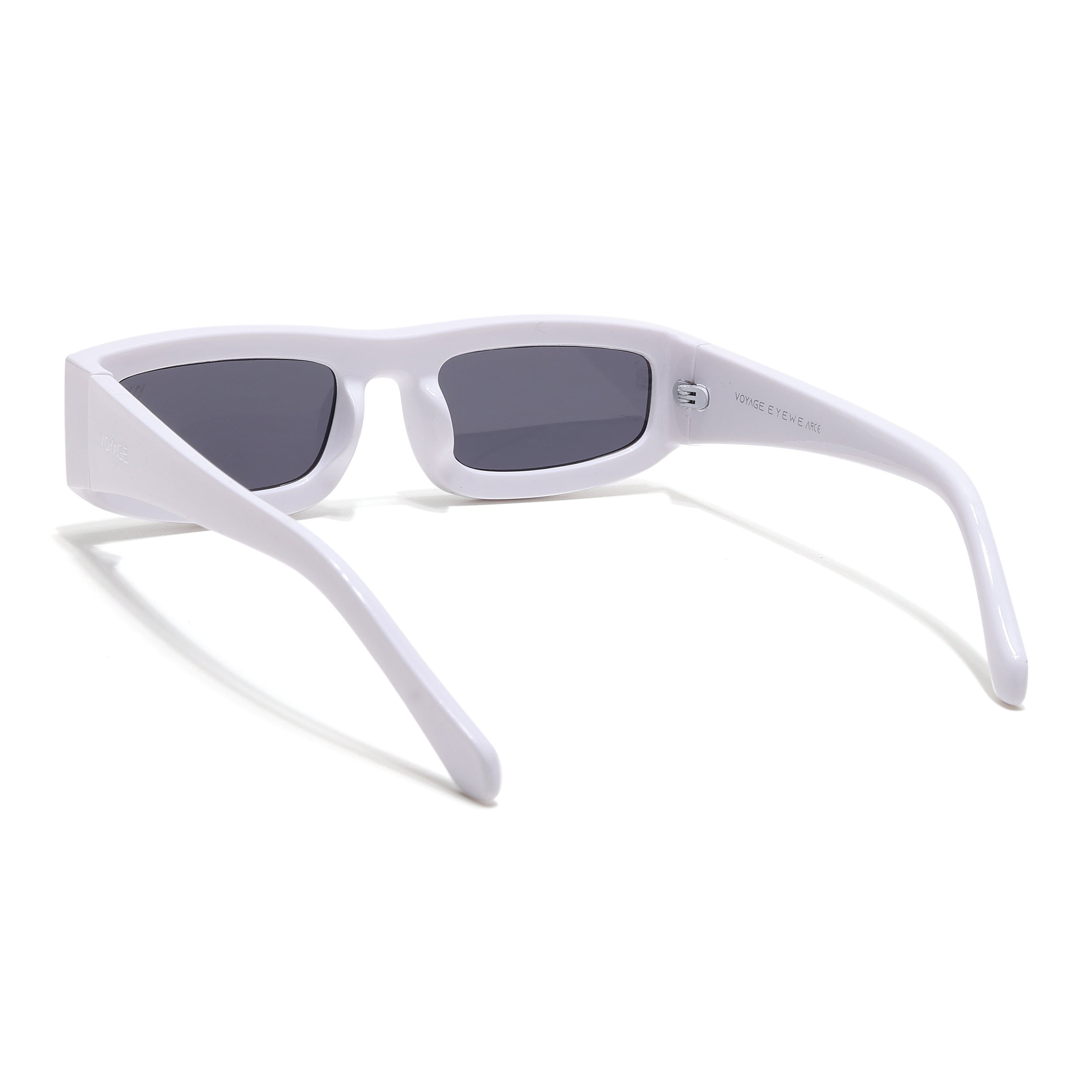 Old Smuggler | White Polarized Unisex Sunglasses | Black Lens - MG6576