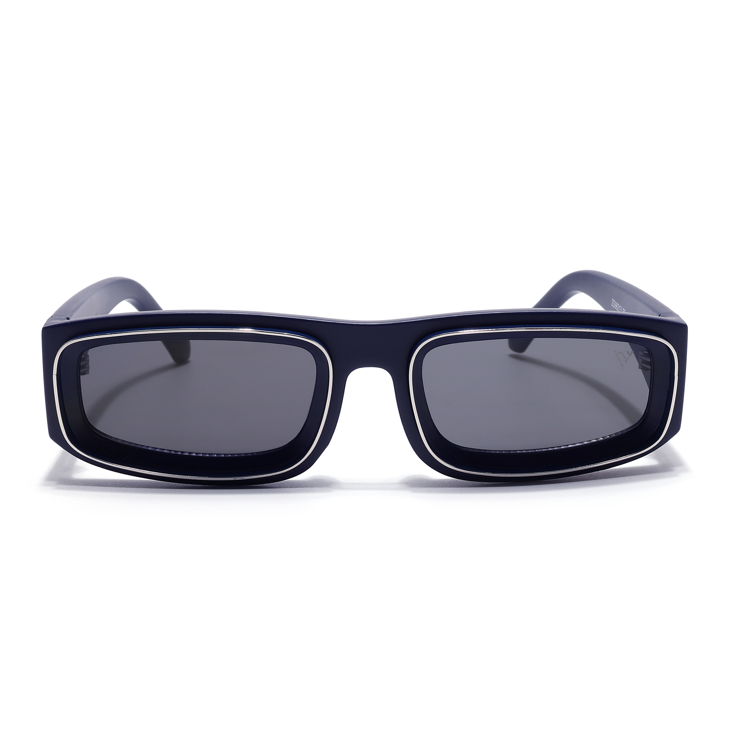 Old Smuggler | Navy Blue Polarized Unisex Sunglasses | Black Lens - MG6577