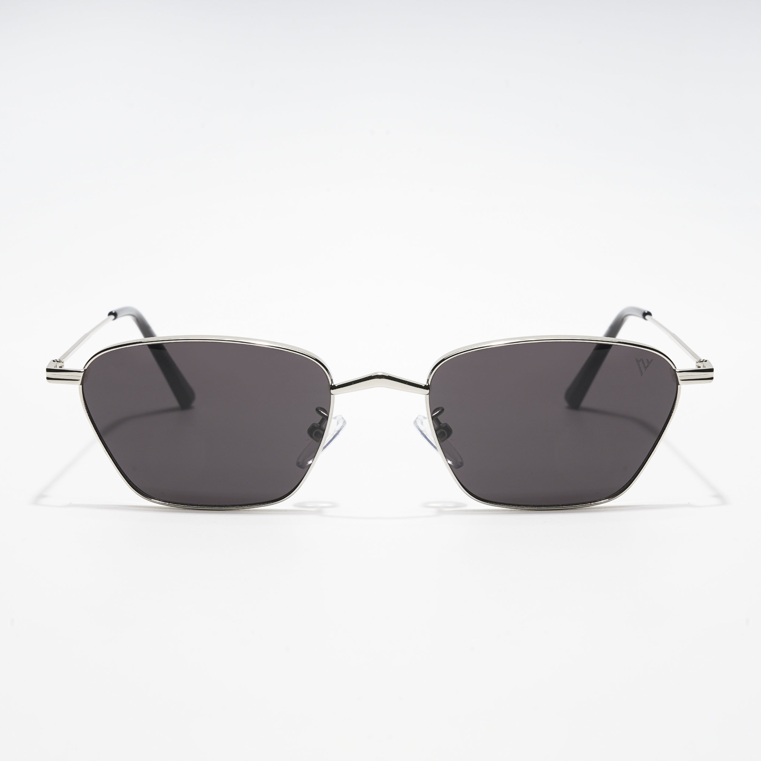 Voyage Black Silver Retro Square Sunglasses - MG3456