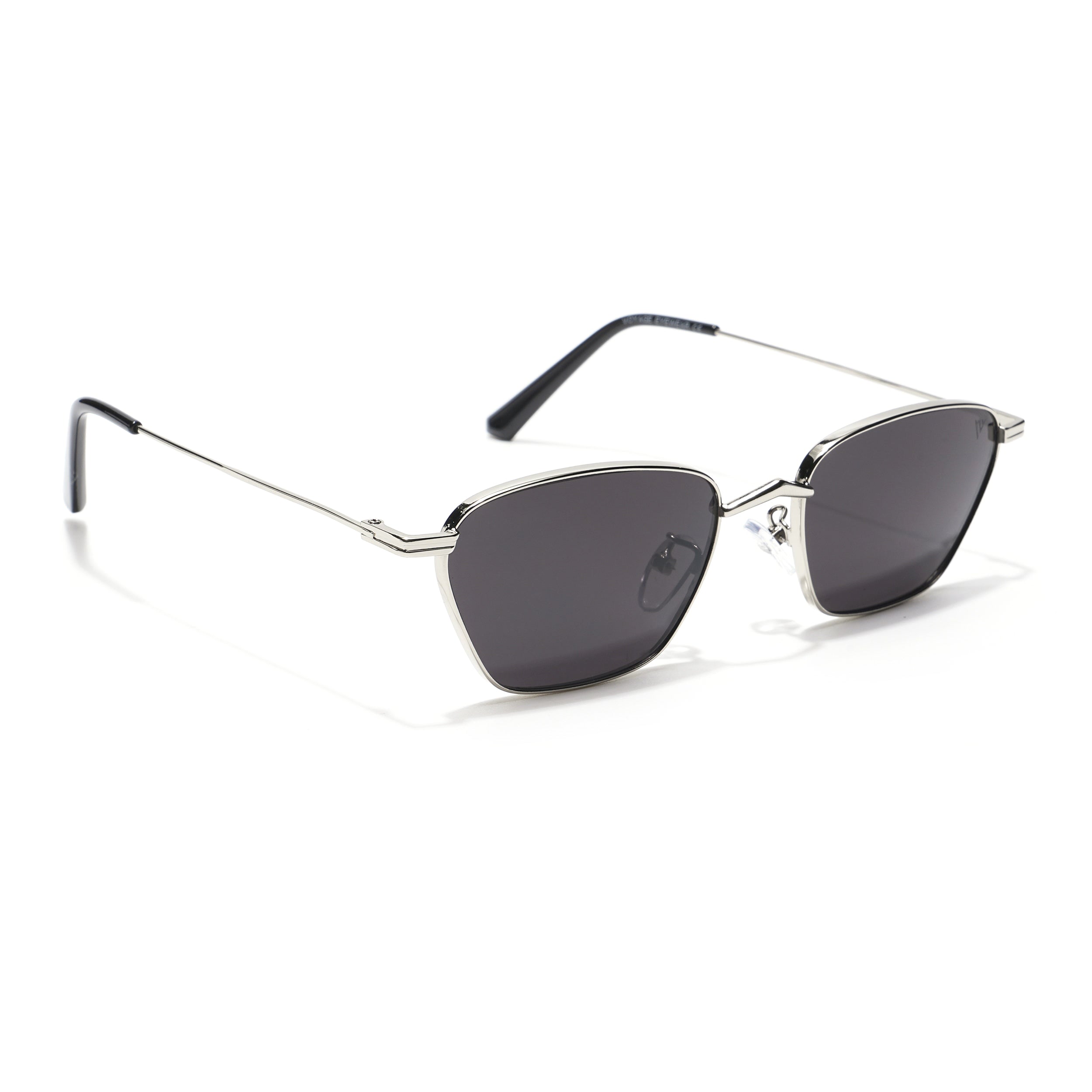 Arrow | Black Silver Retro Square Sunglasses - MG3456