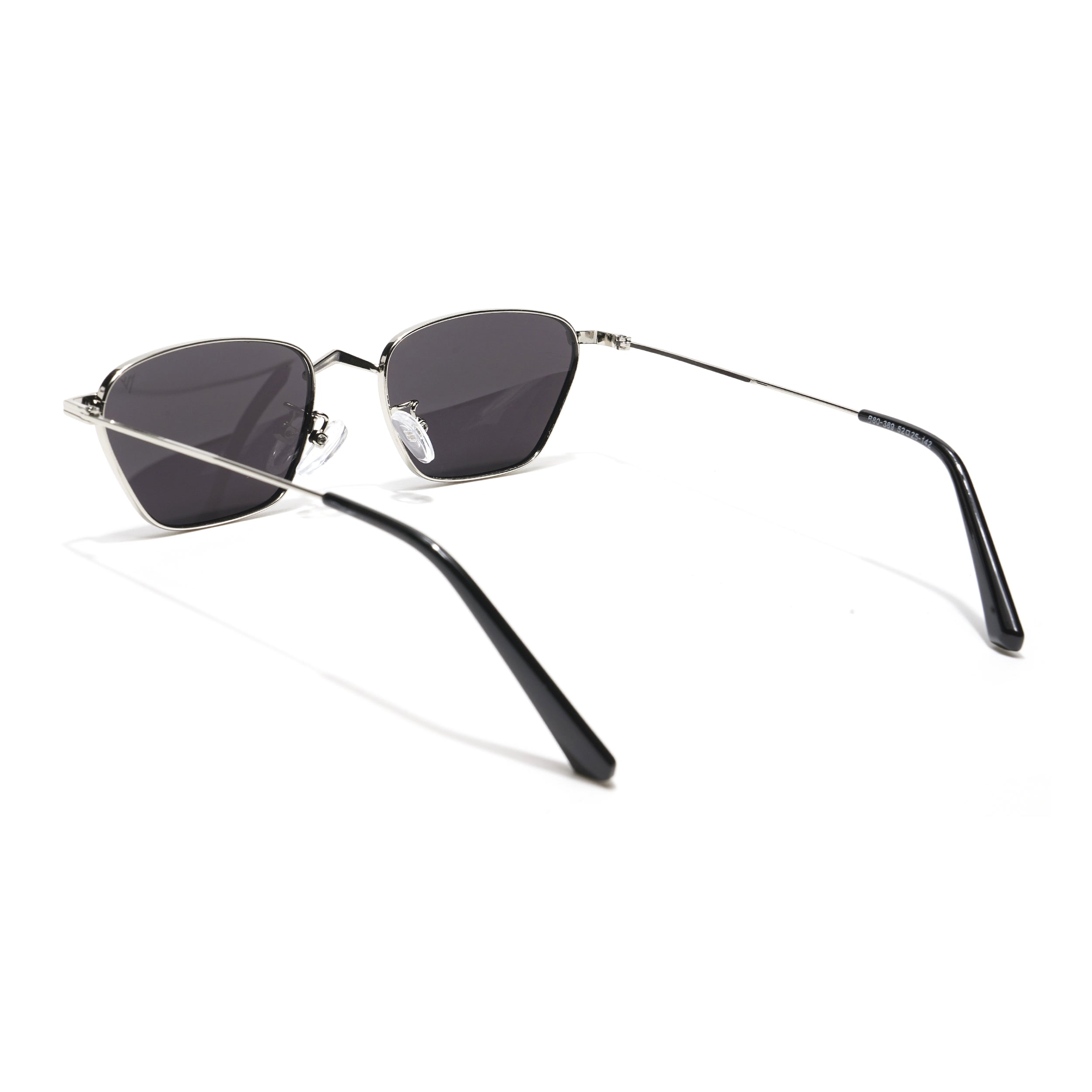 Arrow | Black Silver Retro Square Sunglasses - MG3456