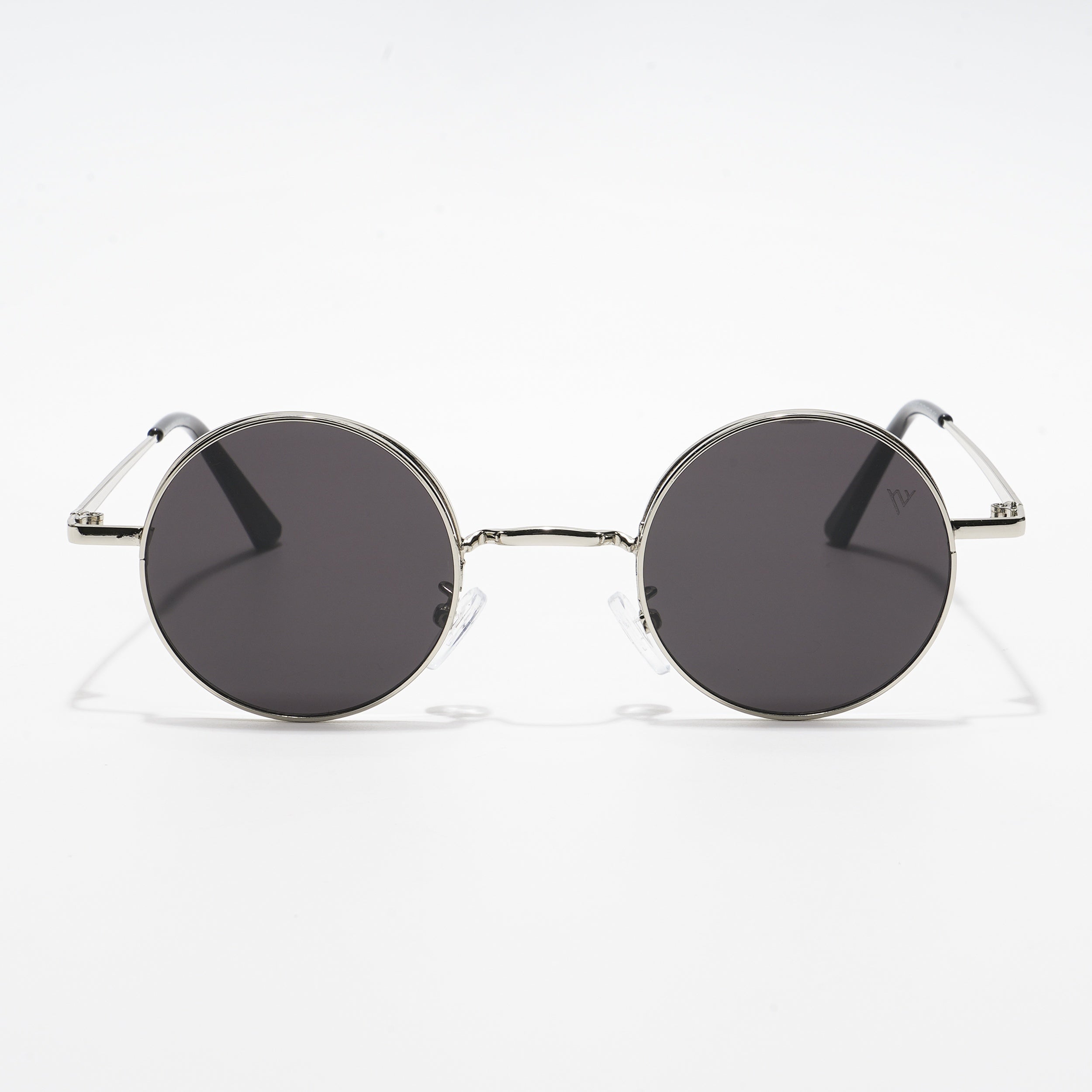 Voyage Black Silver Round Sunglasses - MG3504