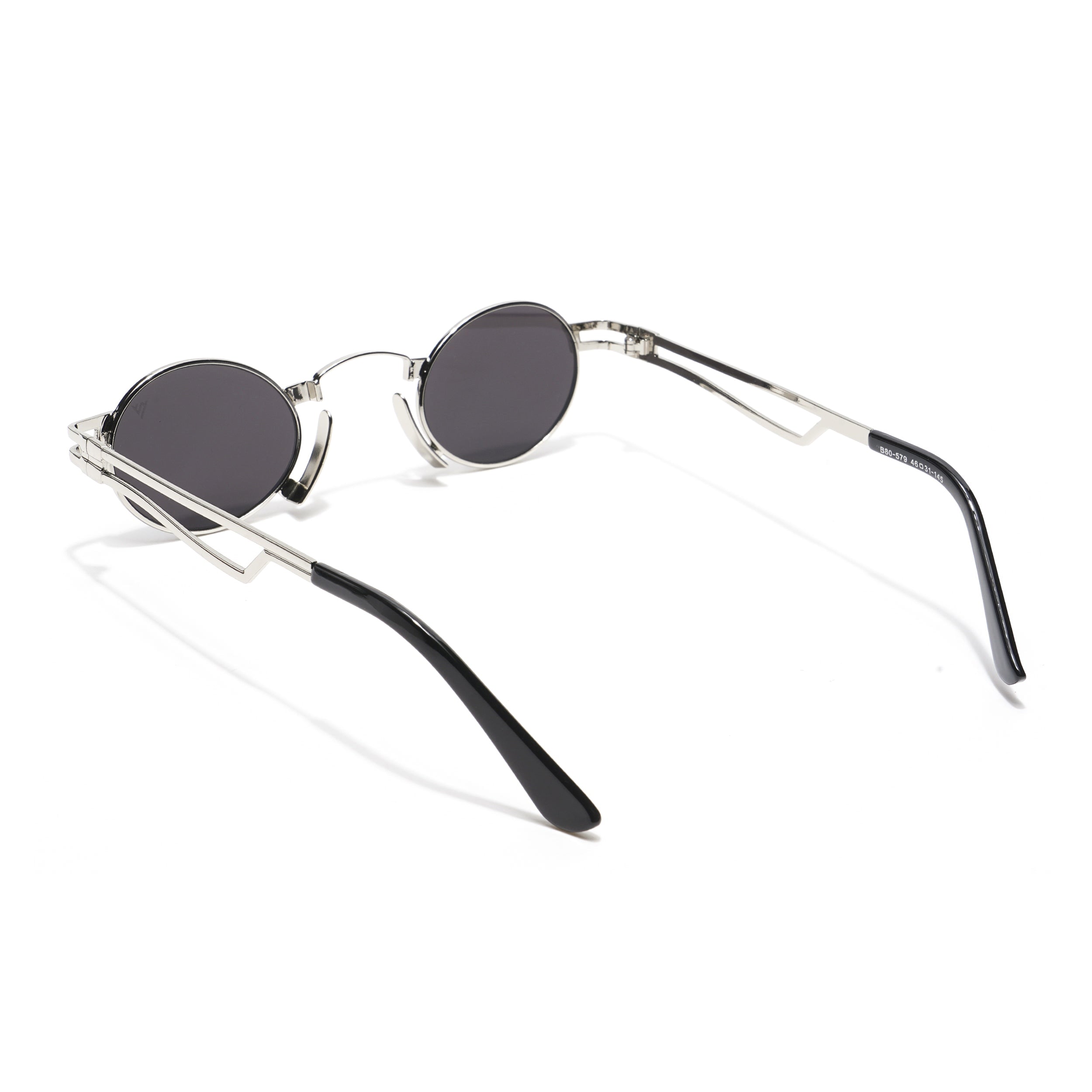 Orbit | Silver Black Round Sunglasses MG3585