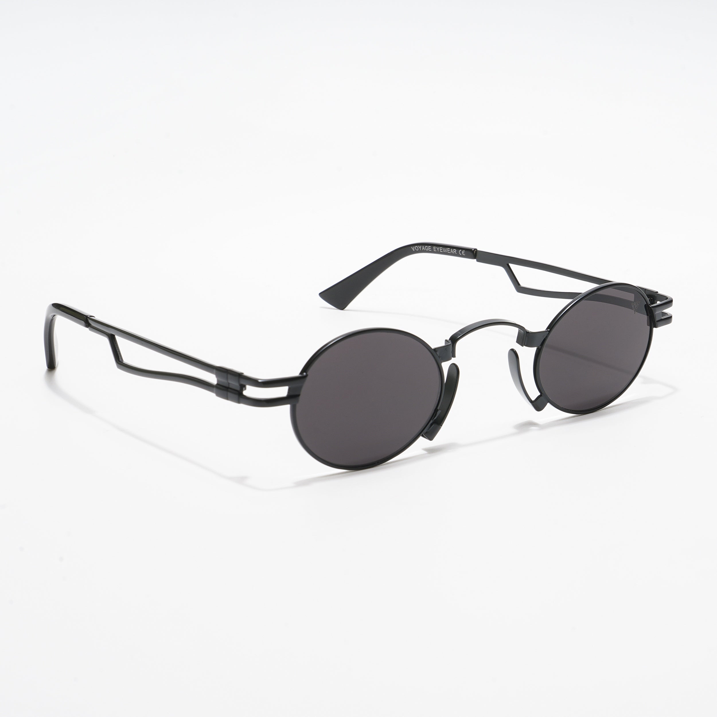 Orbit Matte Black Round Sunglasses MG3587