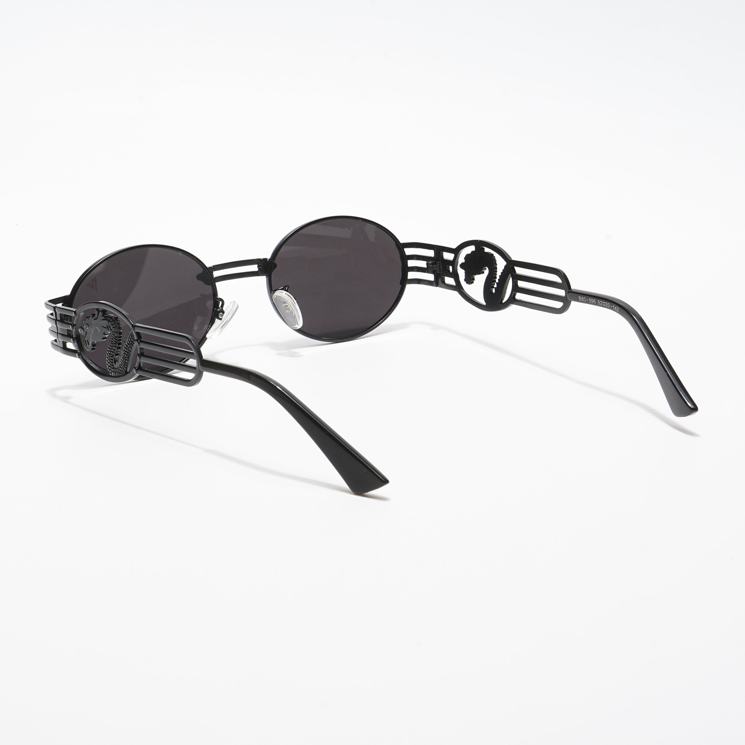 Voyage Viper | Oval Sunglasses for Women (Black Lens | Black Frame  - MG5190)