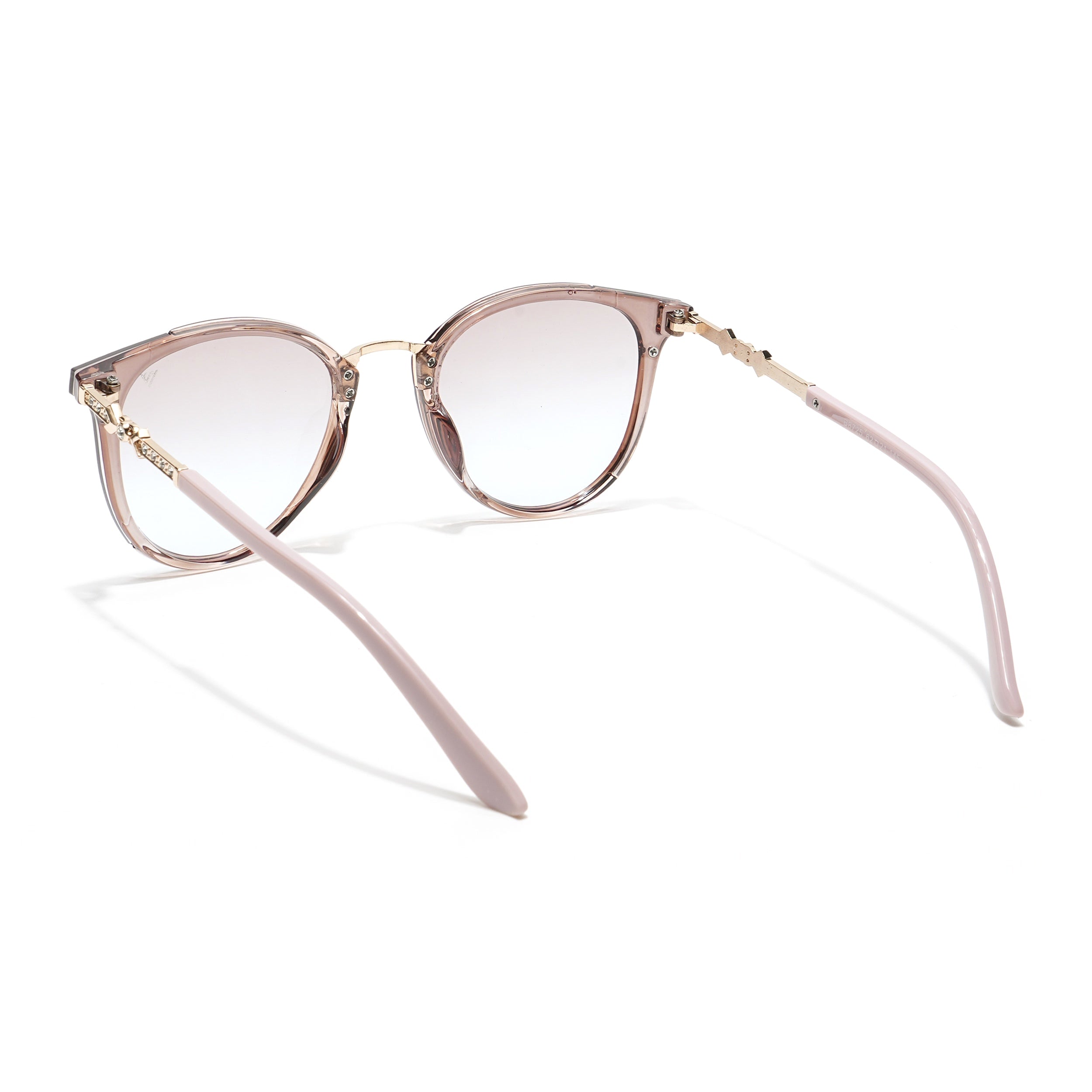 Vista | Cateye Sunglasses (Pink & Grey Lens | Light Pink & Golden Frame - MG3186)