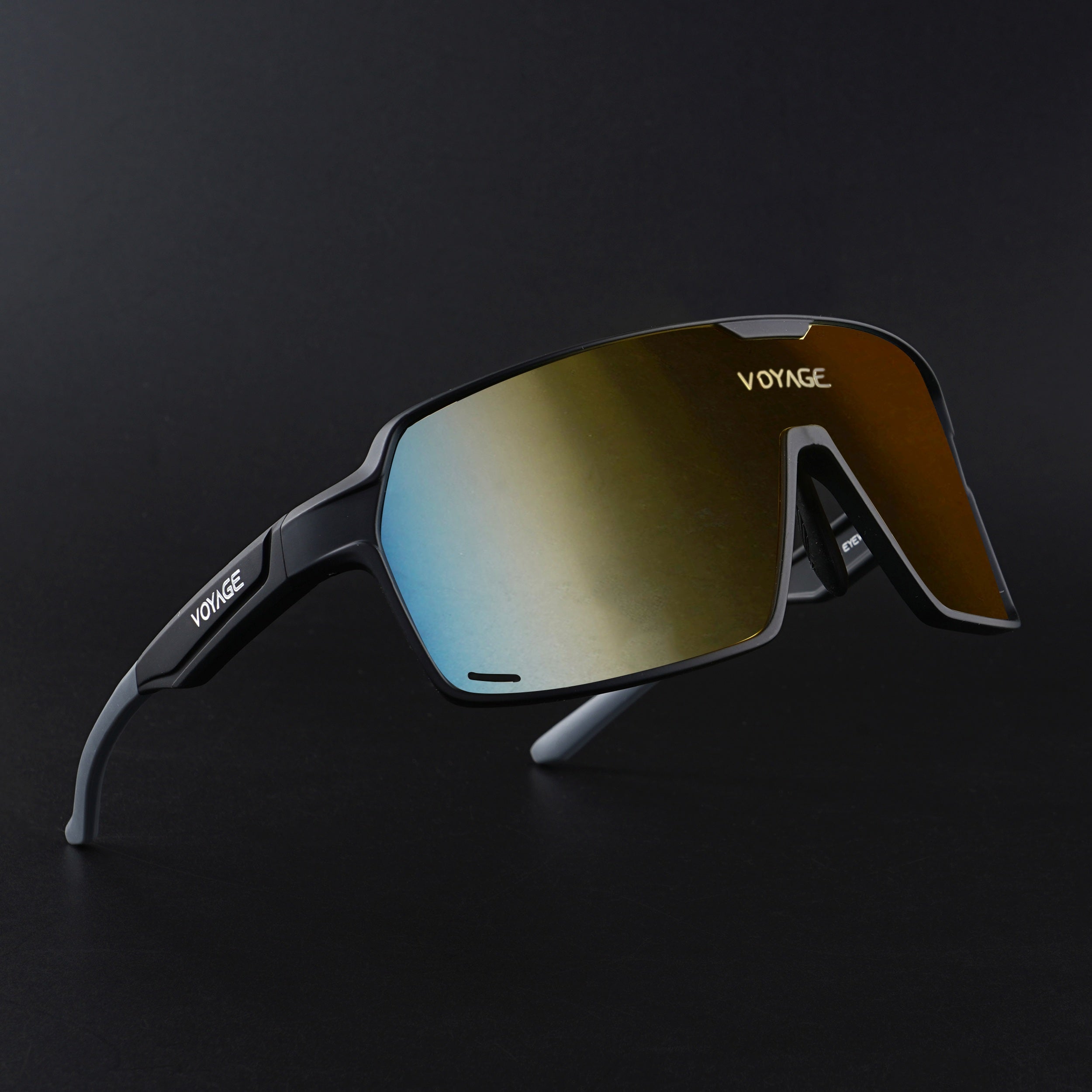 Voyage Select Drift Sunglasses (Golden Lens | Matt Black Frame - SLMG6324)