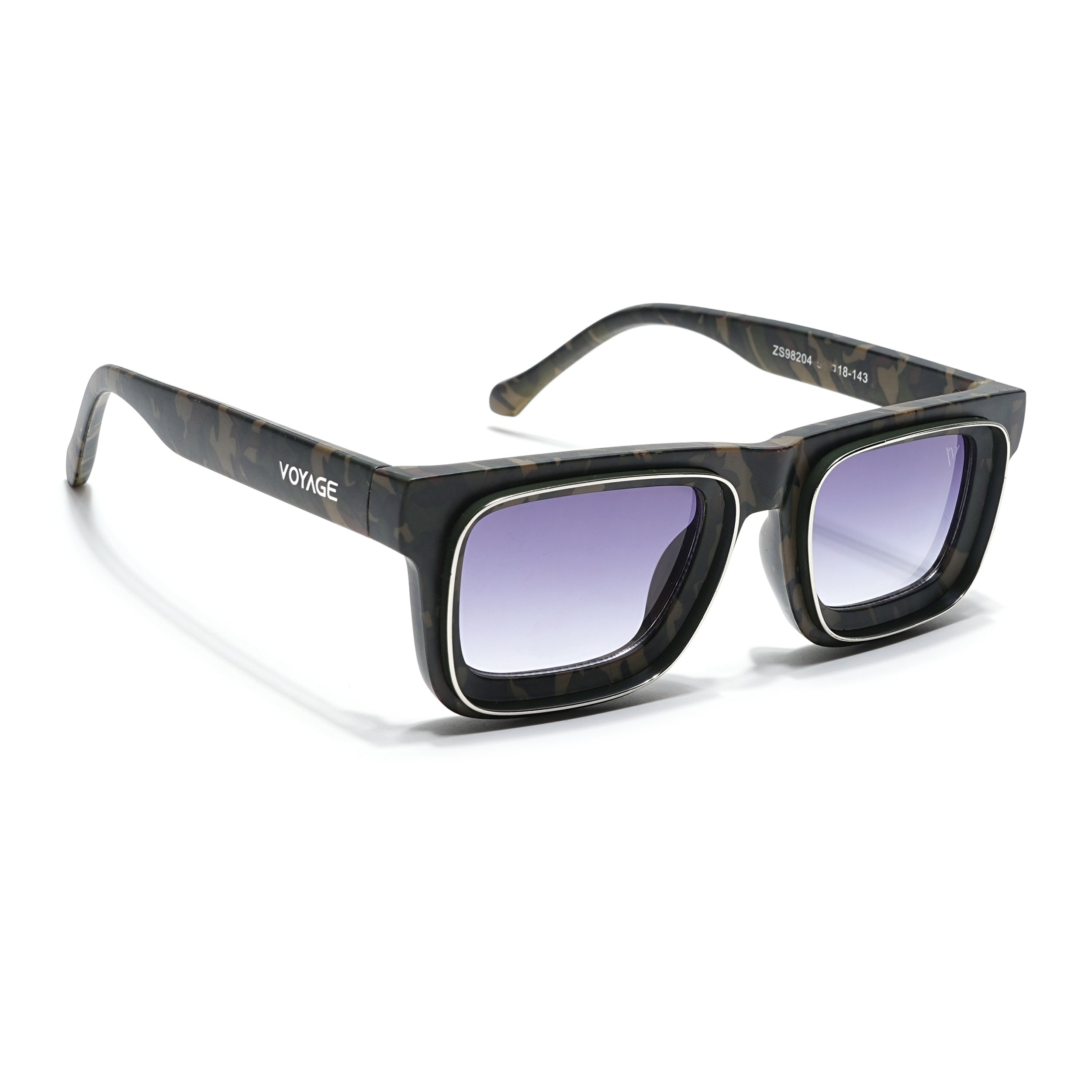 Smuggler | Militry & Silver Polarized Unisex Sunglasses | Grey & Clear Lens - MG6424