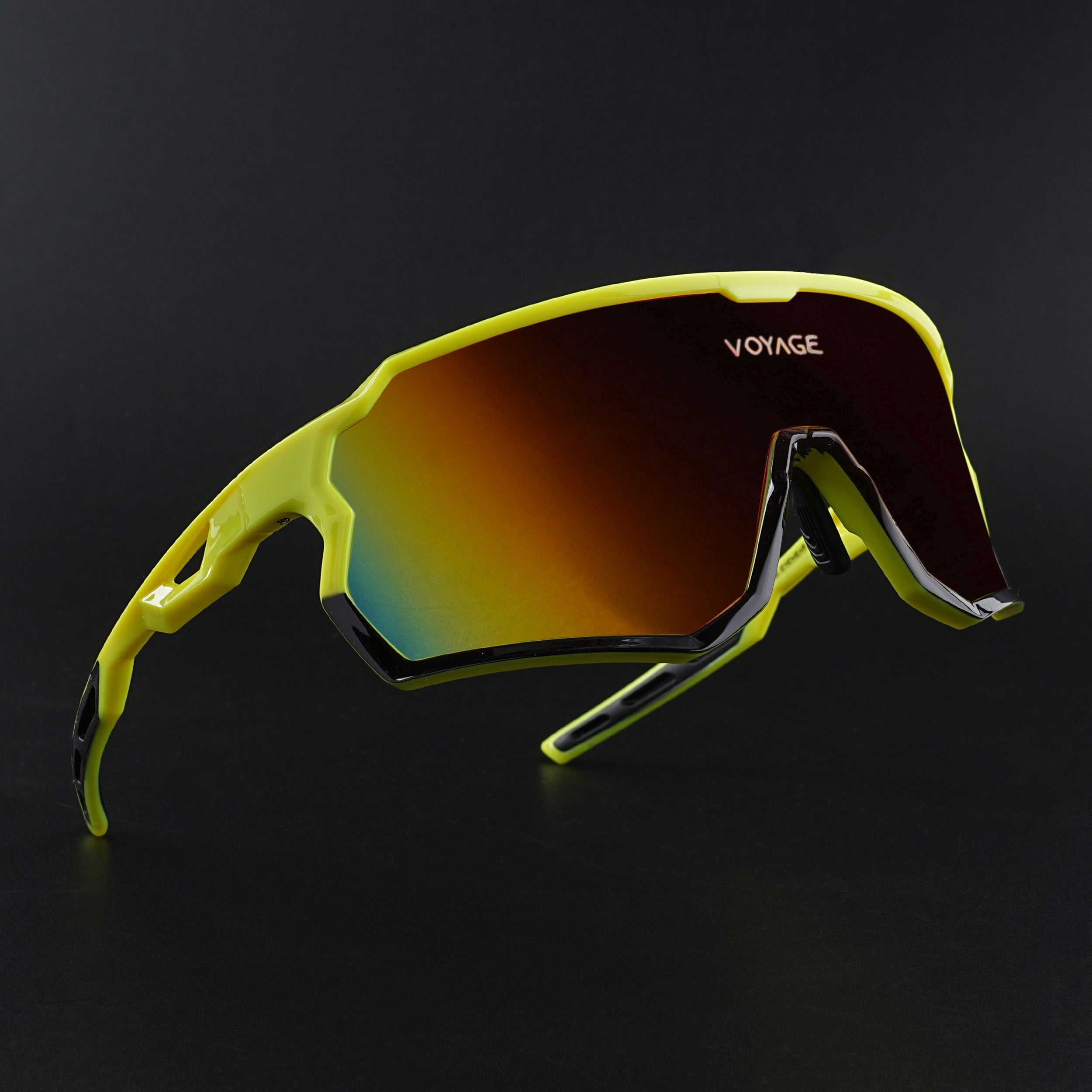 Voyage Select Drift Sunglasses (Multicolor Lens | Yellow & Black Frame - SLMG6336)