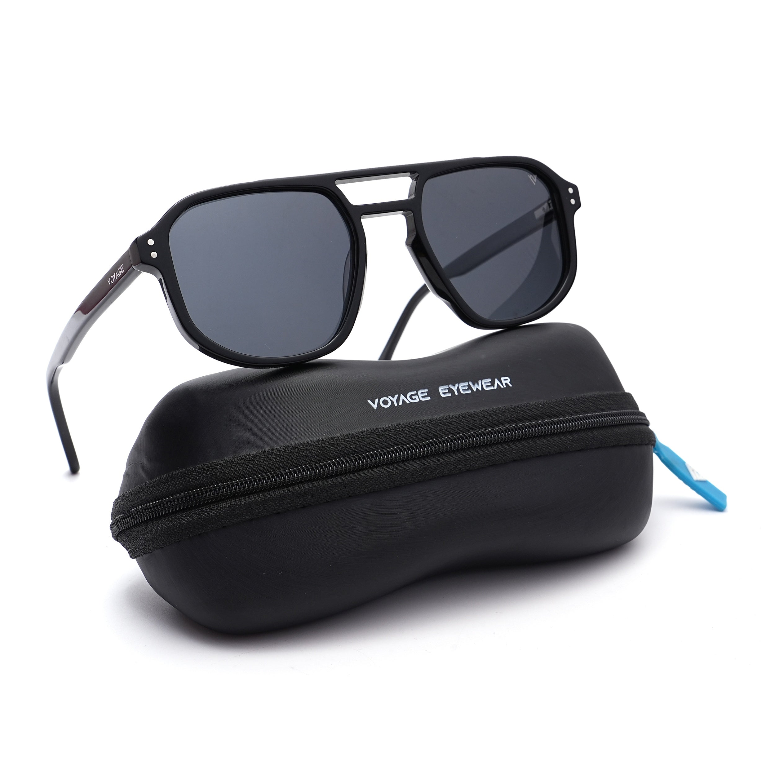 Voyage Select Square Sunglasses (Black Lens | Shine Black Frame - SLPMG5979)