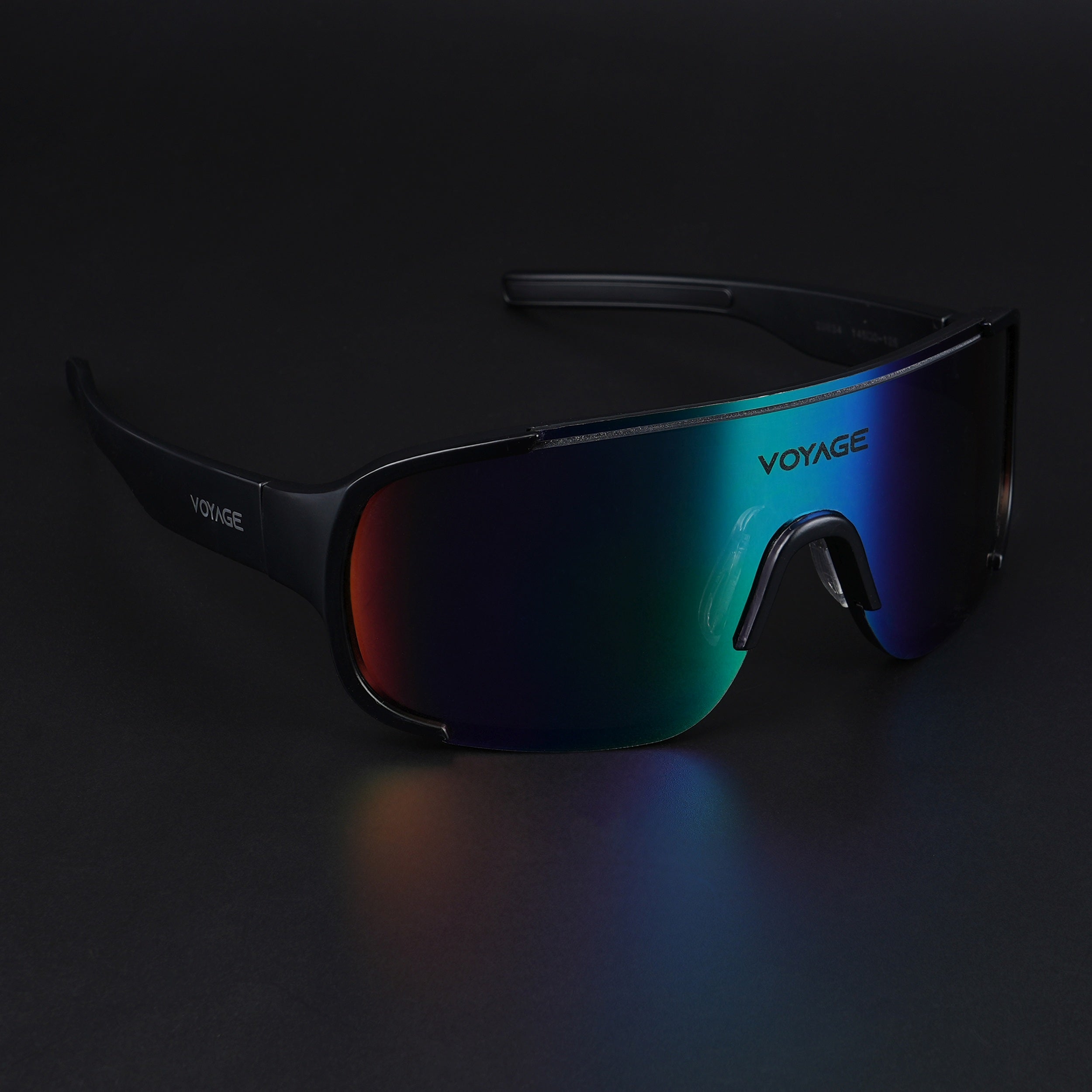 Voyage Drift Sunglasses for Men & Women (Multicolor Lens | Black Frame - MG5516)