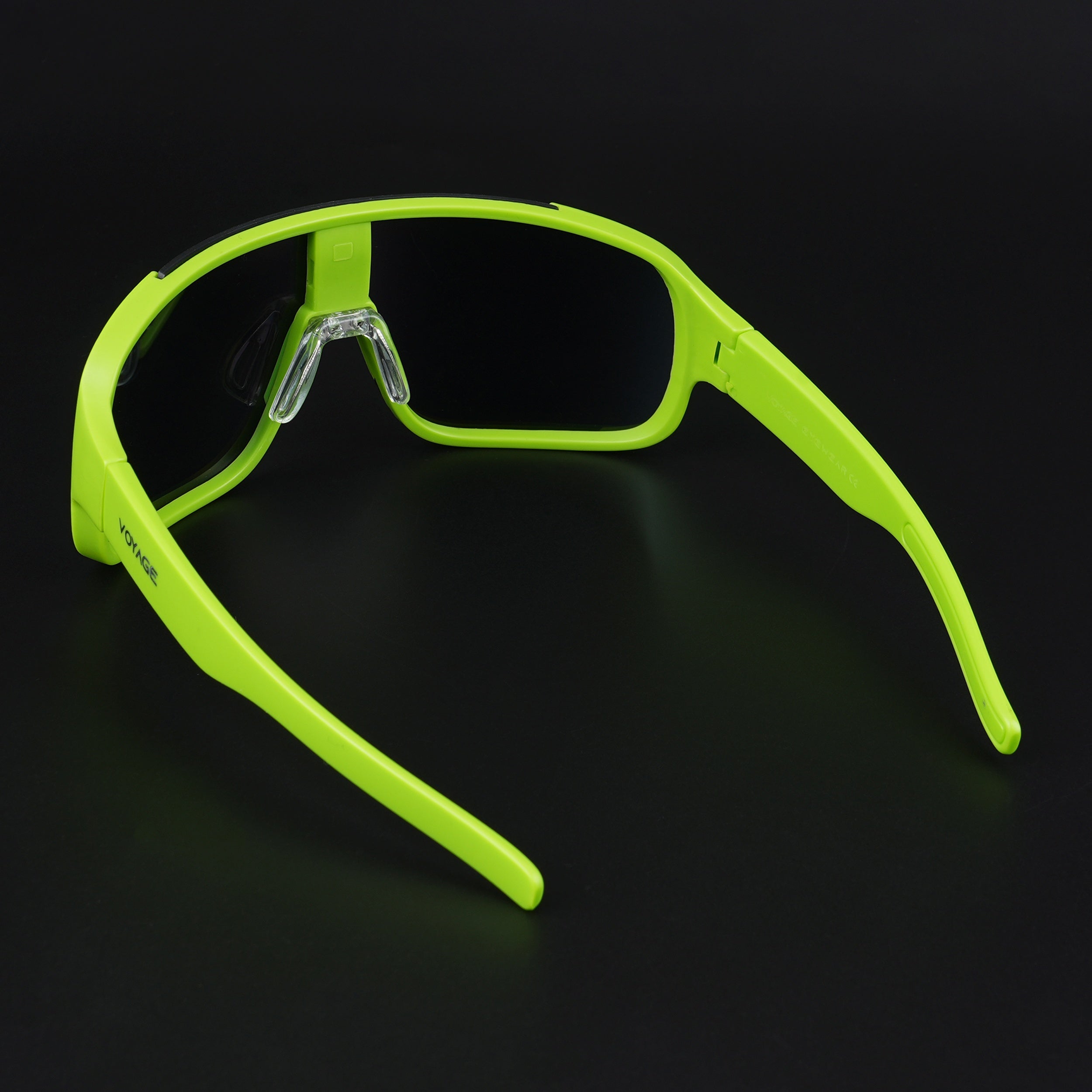 Voyage Drift Sunglasses for Men & Women (Multicolor Lens | Green Frame - MG5518)