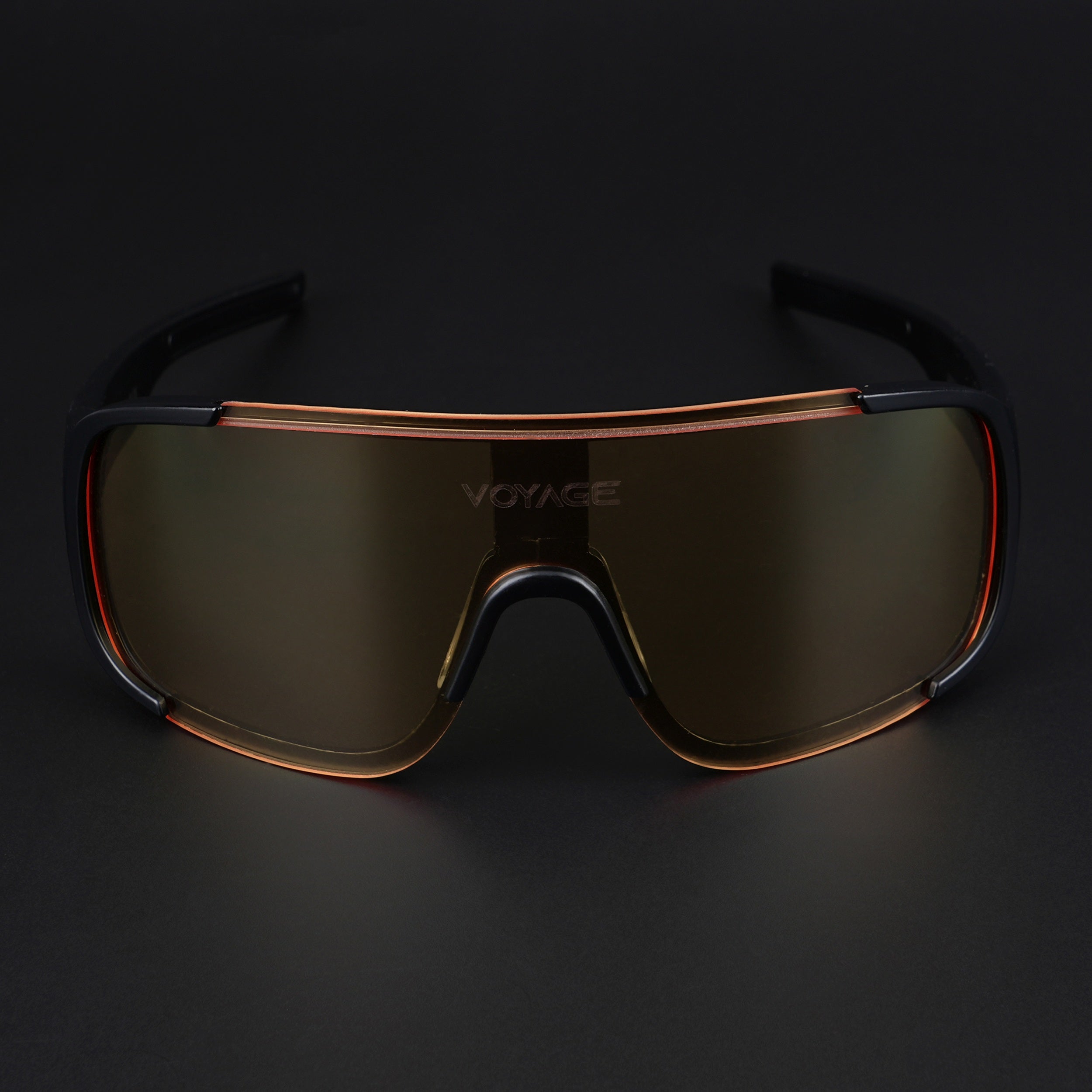 Voyage Drift Sunglasses for Men & Women (Yellow Lens | Black Frame - MG5520)