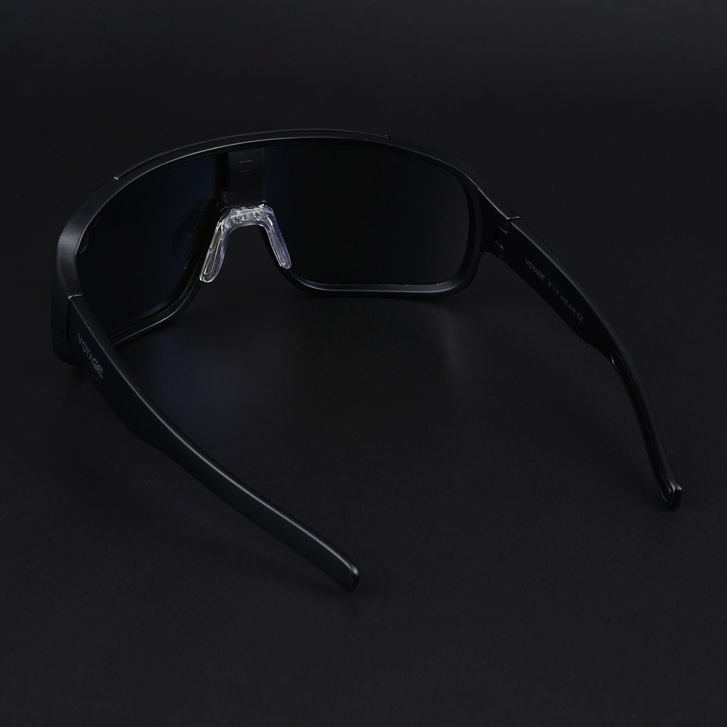 Voyage Drift Sunglasses for Men & Women (Blue Lens | Black Frame - MG5517)