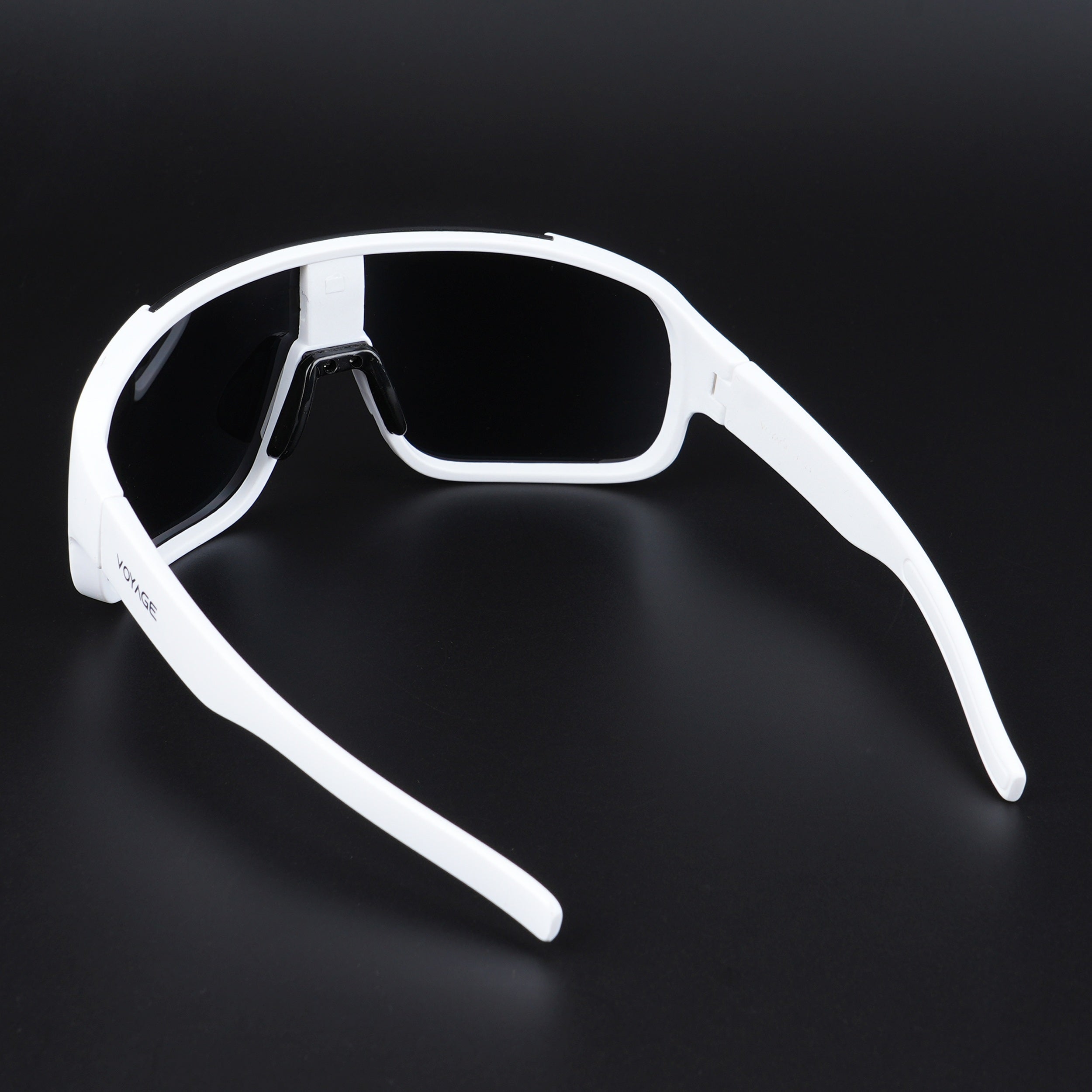 Voyage Drift Sunglasses for Men & Women (Grey Lens | White Frame - MG5514)