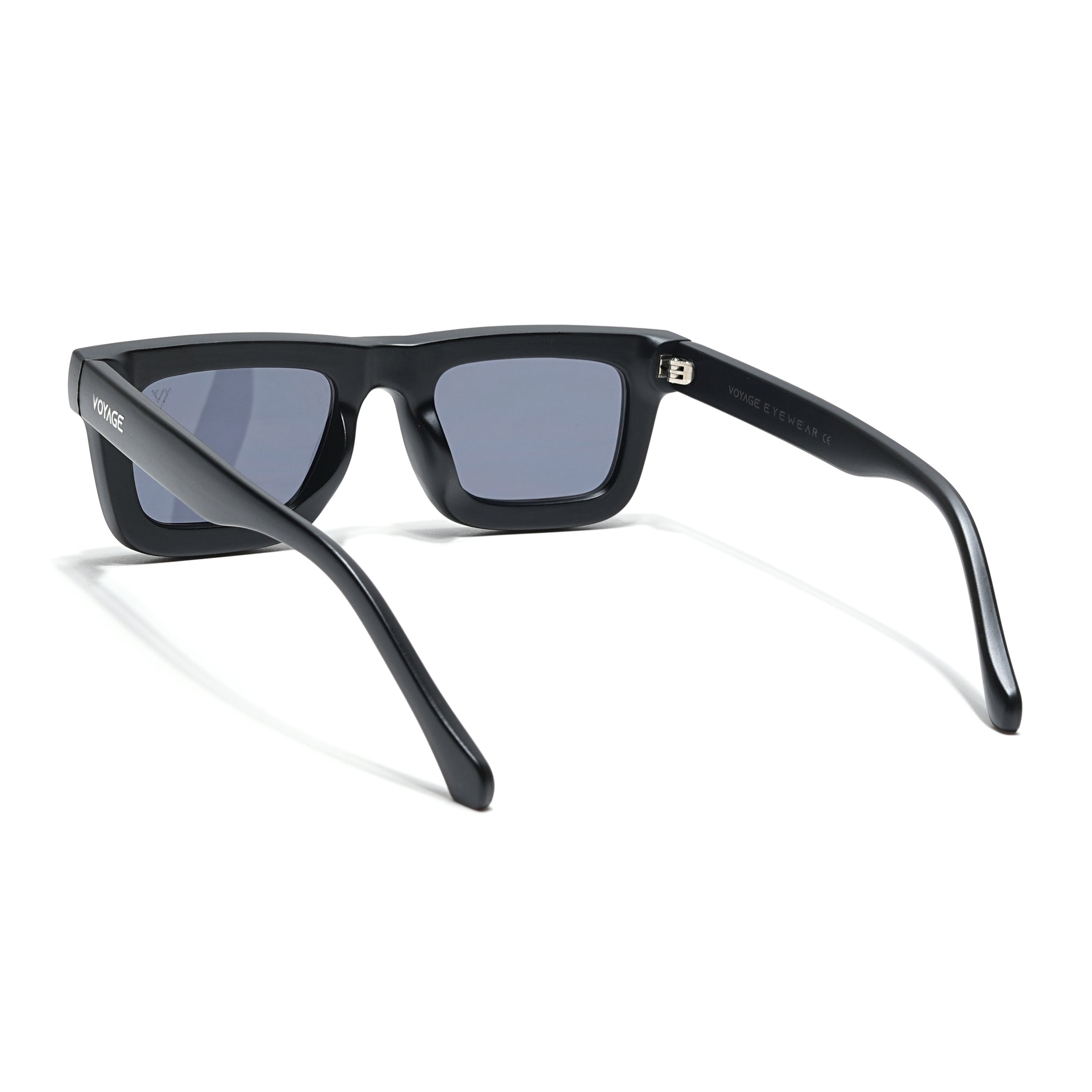 Smuggler | Matt Black & Silver Polarized Unisex Sunglasses | Black Lens - MG6421