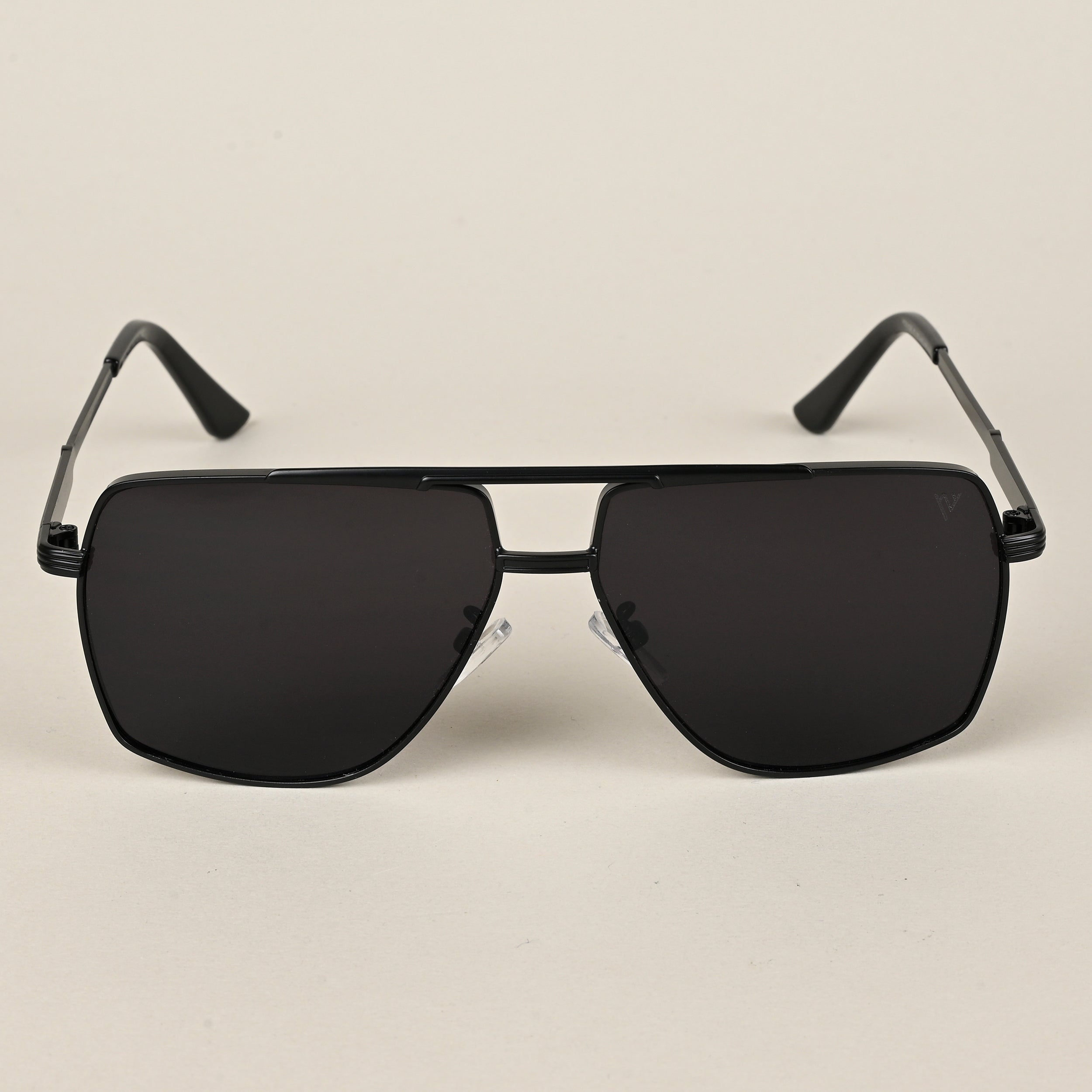 Square Flat Top Soft Finish Rubberized Matte Aviator Sunglasses