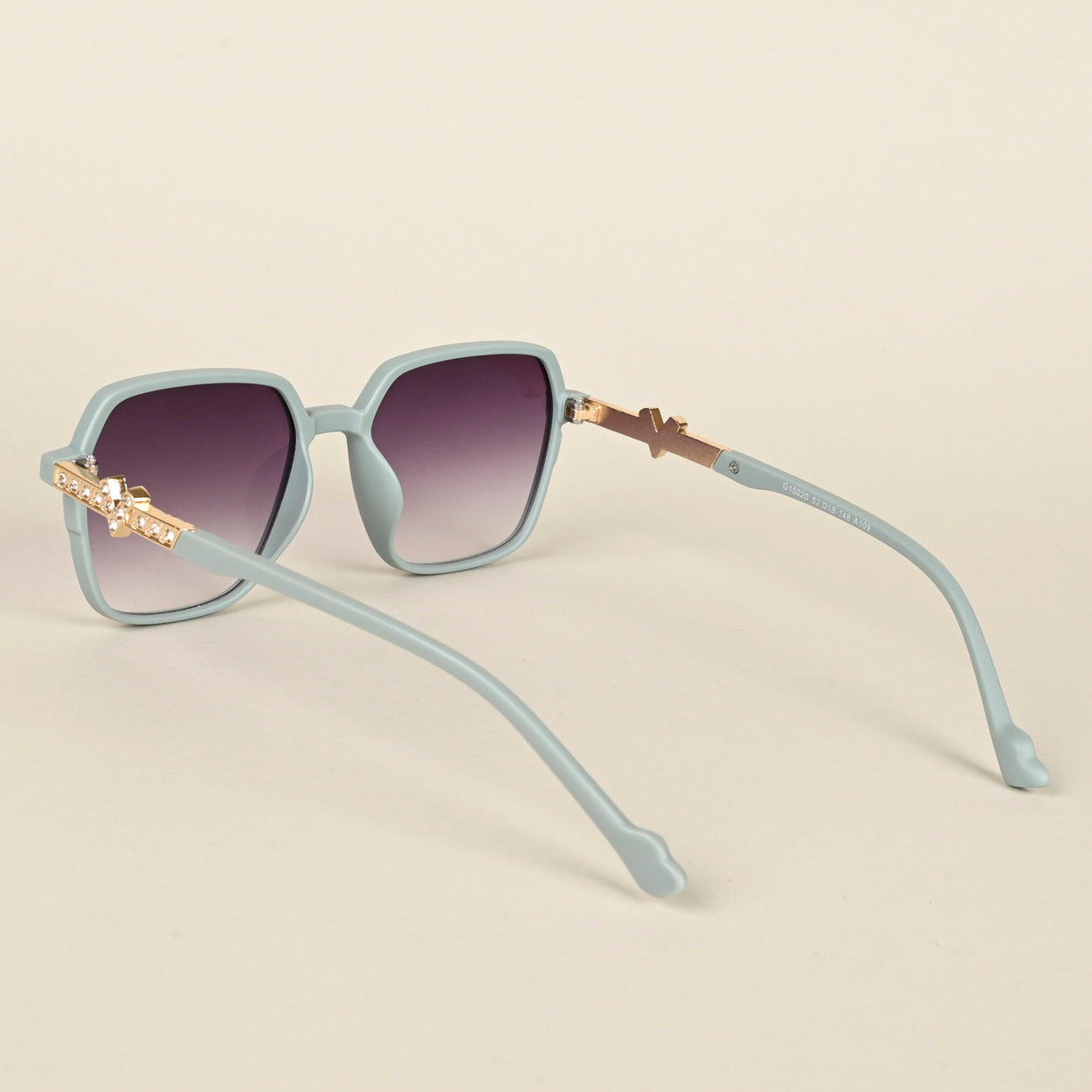 Purple & Clear Square Sunglasses (G15020MG4233)