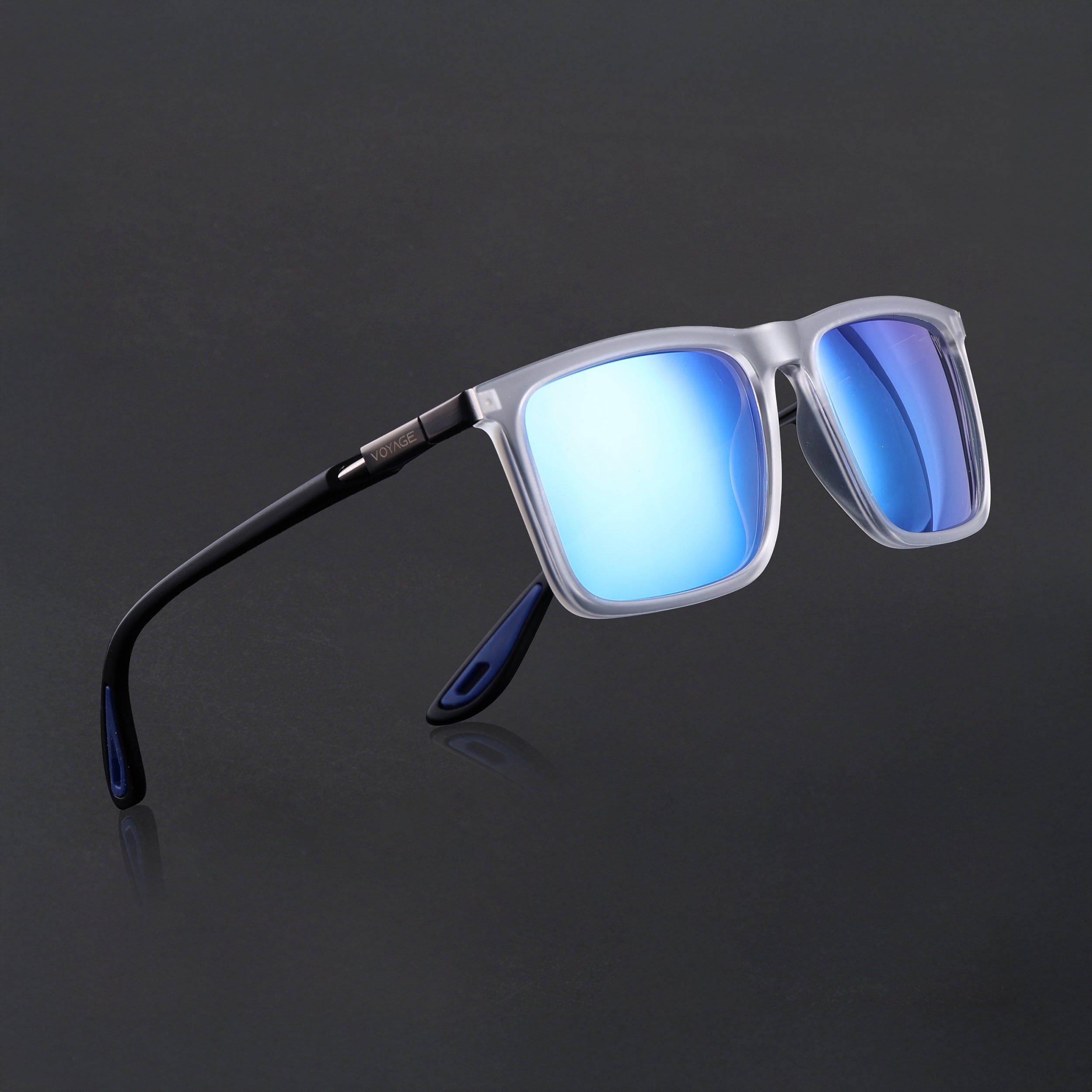 Beast 2.0 | Aqua Blue Reflector Polarized Rectangle Sunglasses | PMG6652