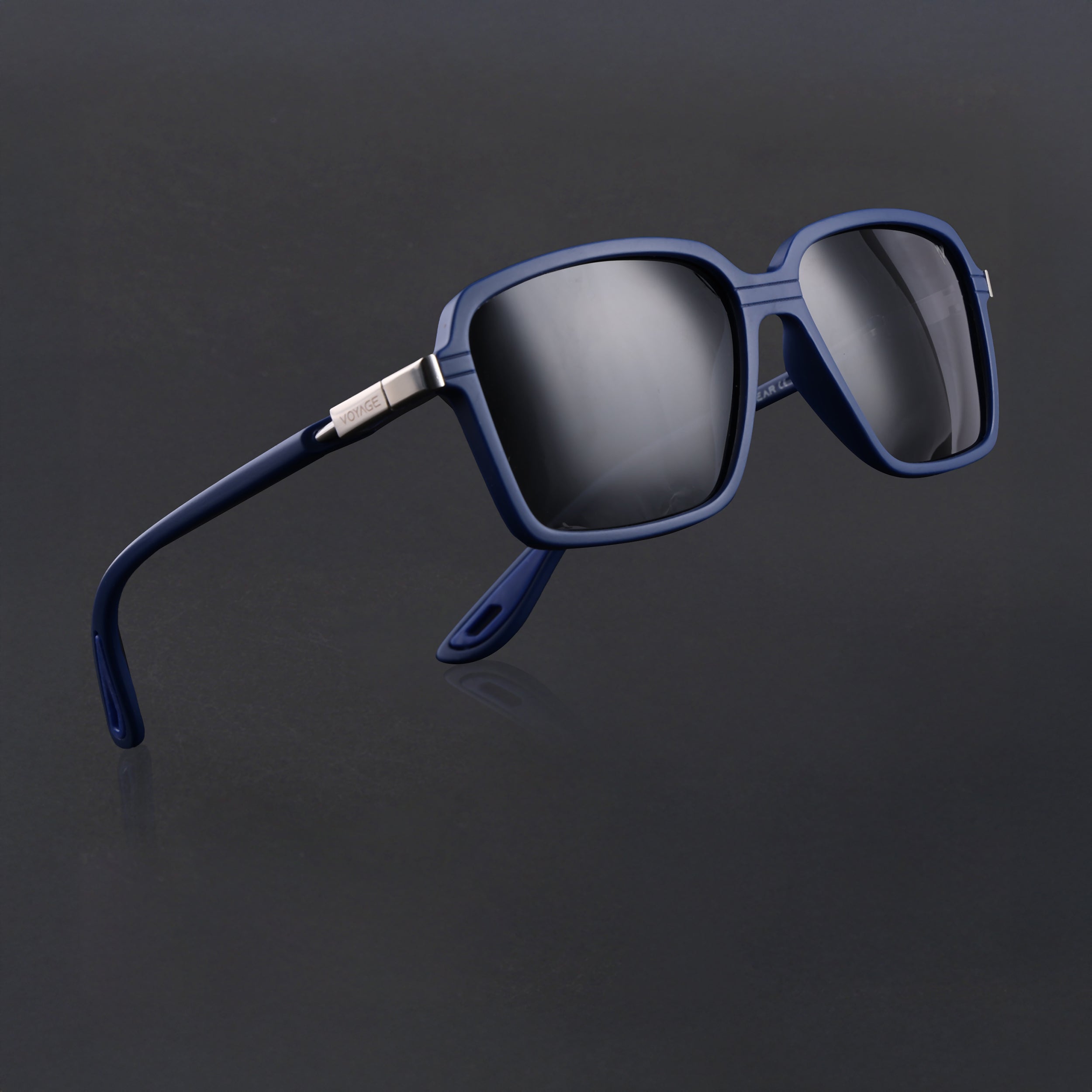 Hydra | Blue Polarized Rectangle Sunglasses | PMG6657