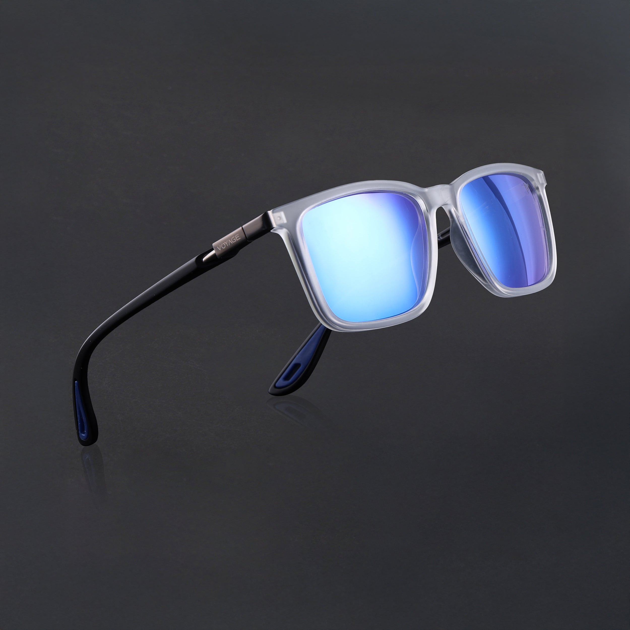 Beast | Aqua Blue Reflector Polarized Rectangle Sunglasses | PMG6667