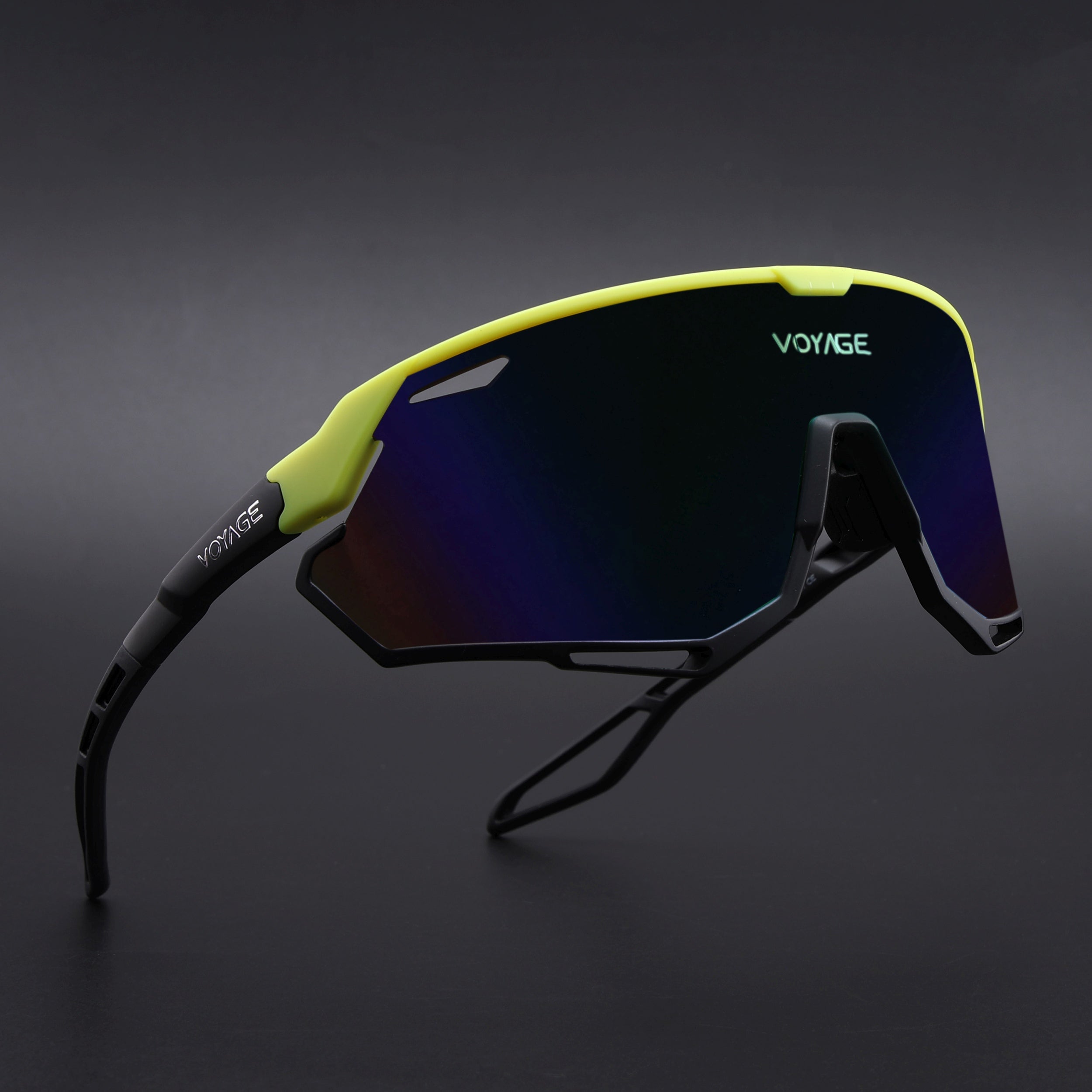 Voyage Select Drift Sunglasses (Multicolor Lens | Yellow & Black Frame - SLMG6342)