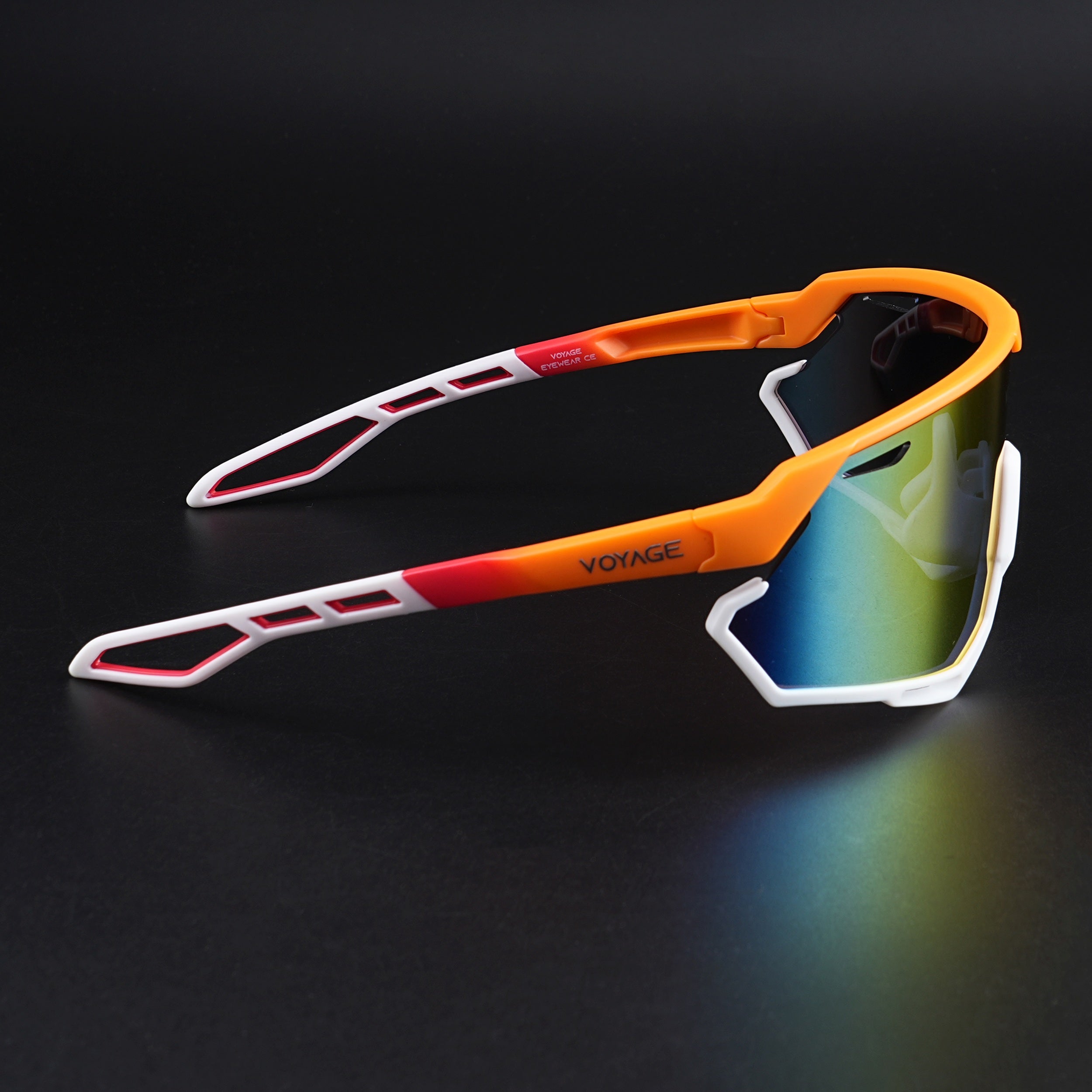 Voyage Select Drift Sunglasses (Multicolor Lens | Orange & White Frame - SLMG6343)