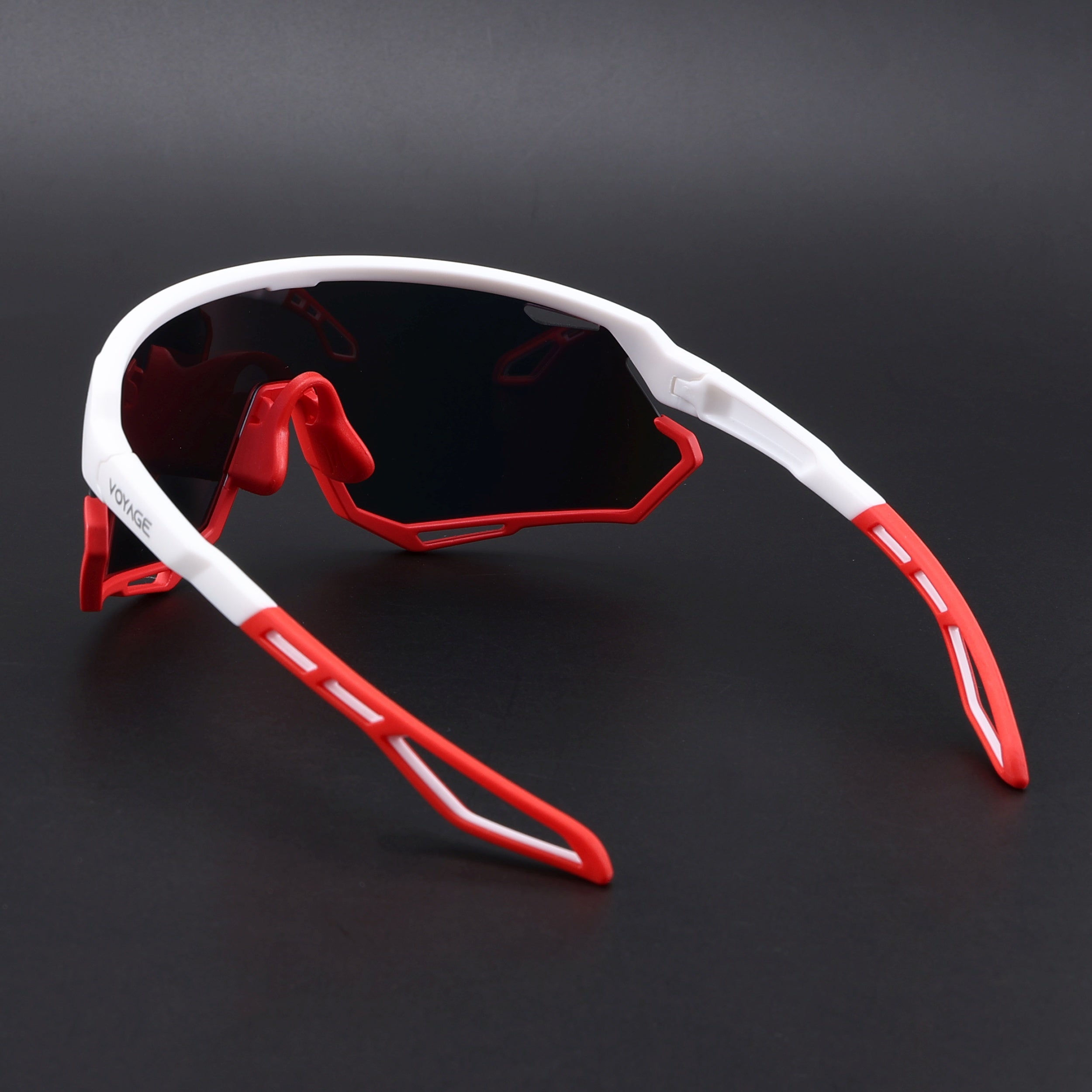 Voyage Select Drift Sunglasses (Multicolor Lens | White & Red Frame - SLMG6344)