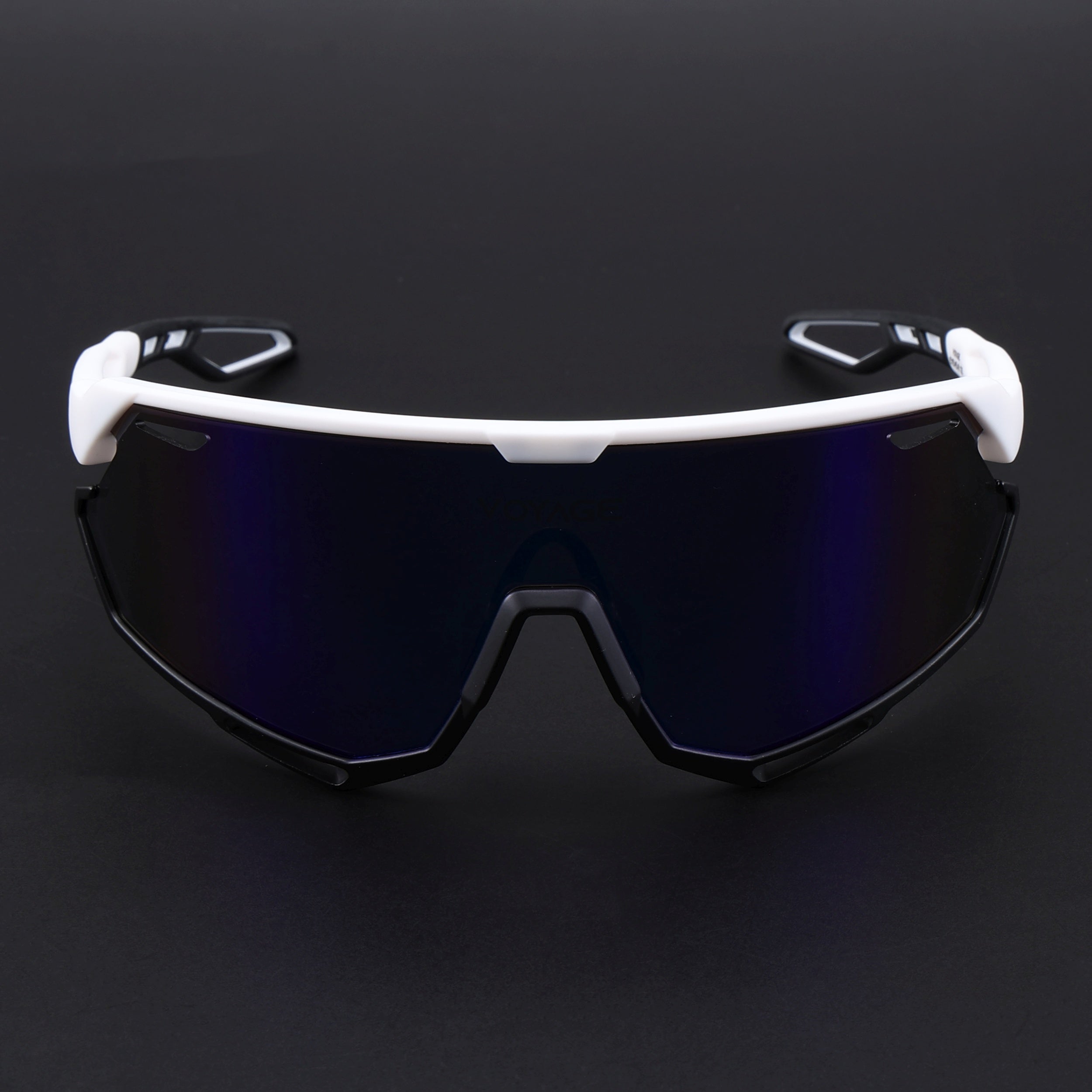 Voyage Select Drift Sunglasses (Multicolor Lens | White & Black Frame - SLMG6345)