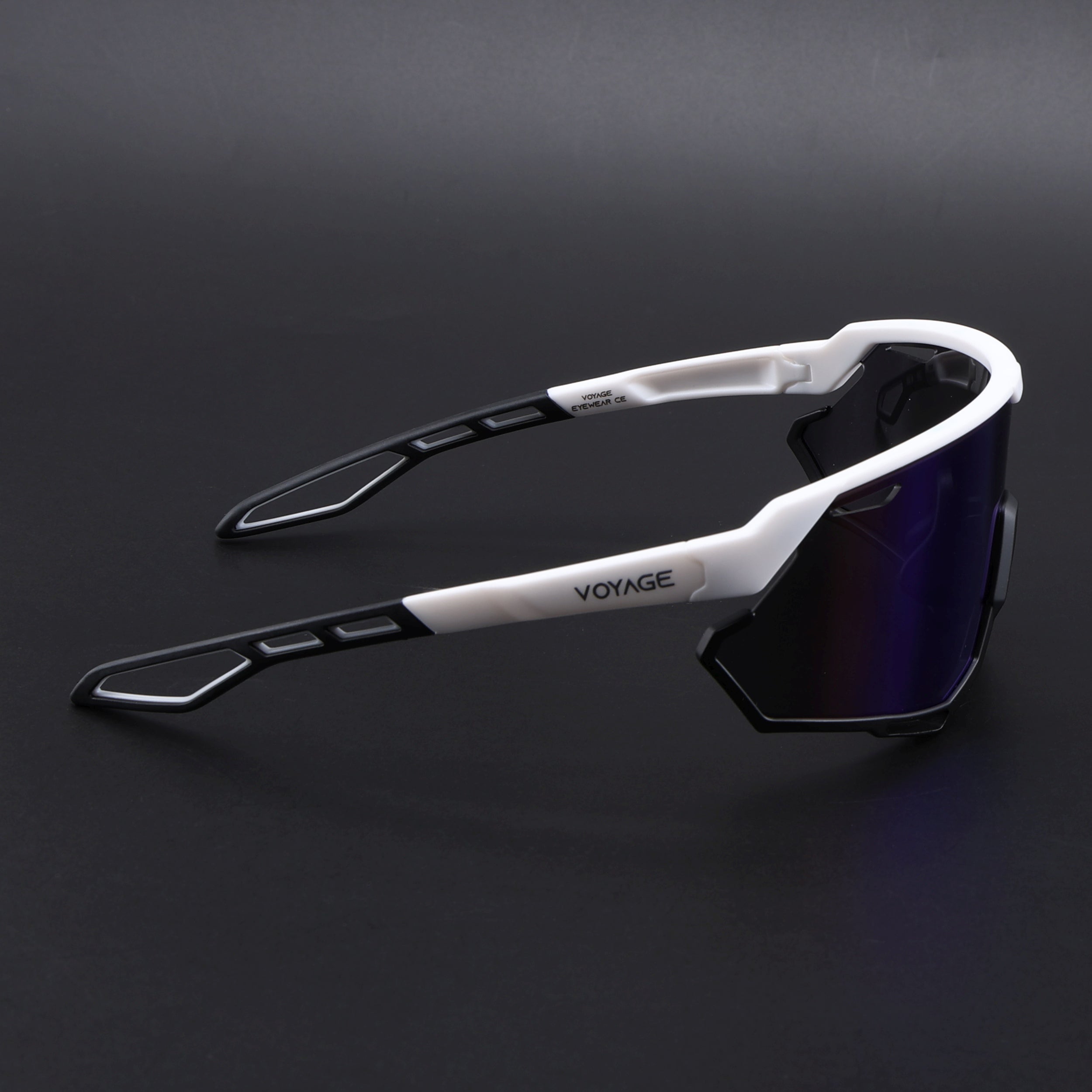 Voyage Select Drift Sunglasses (Multicolor Lens | White & Black Frame - SLMG6345)