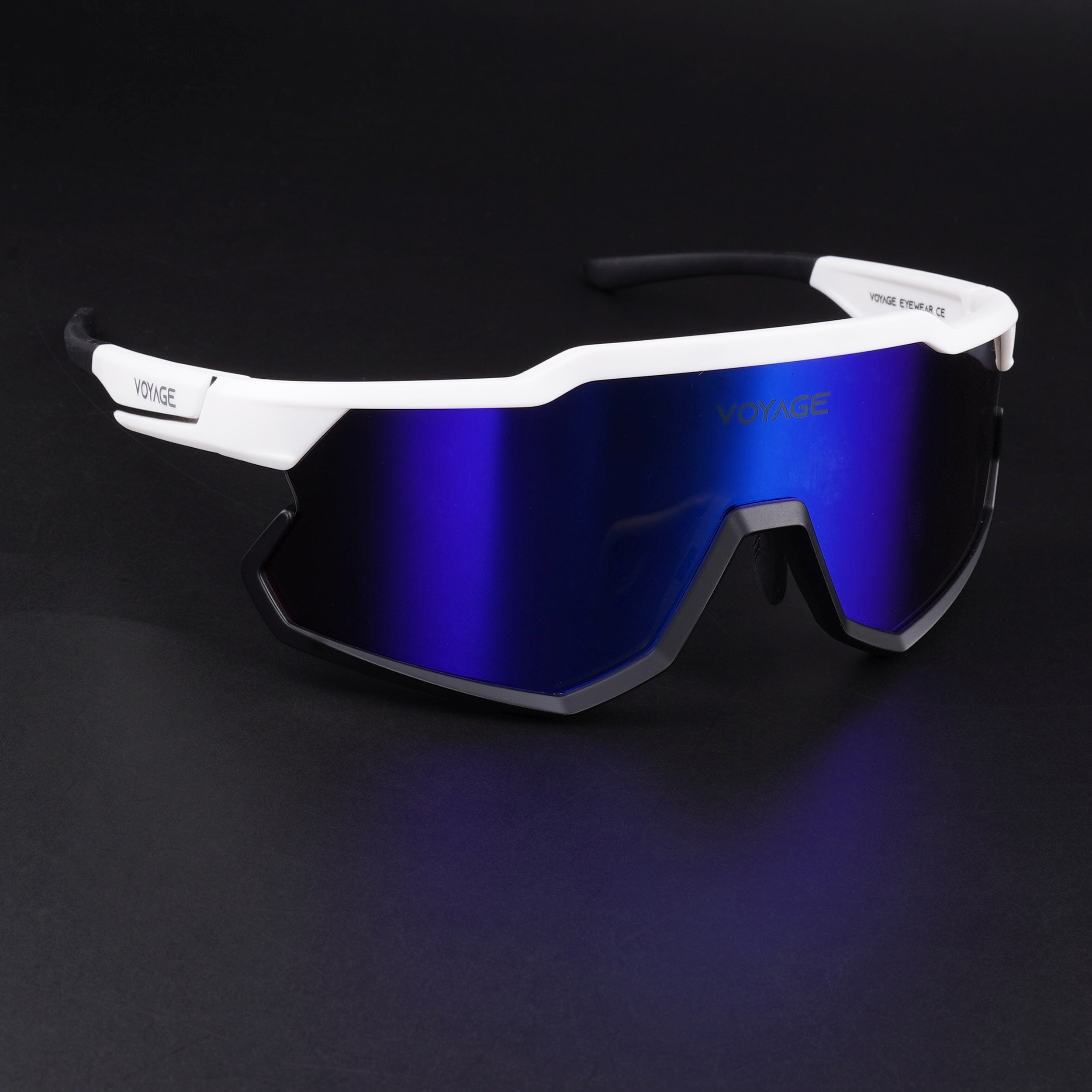 Voyage Select Drift Sunglasses (Blue Lens | White & Black Frame - SLMG6321)