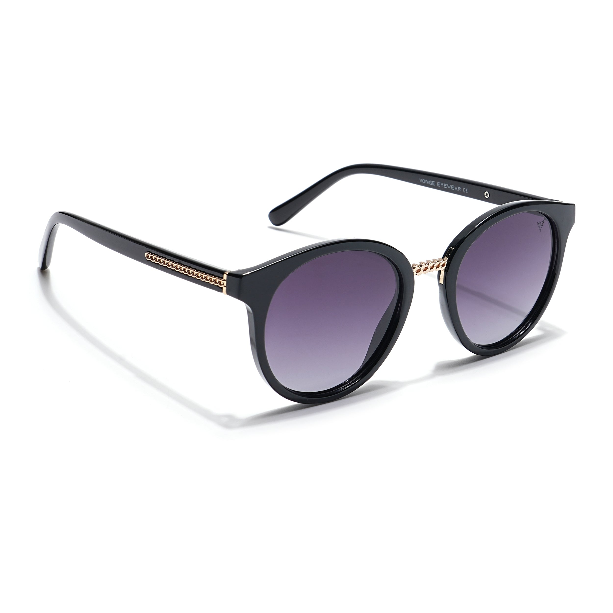 Purple & Clear Round Polarized Sunglasses - PMG4259