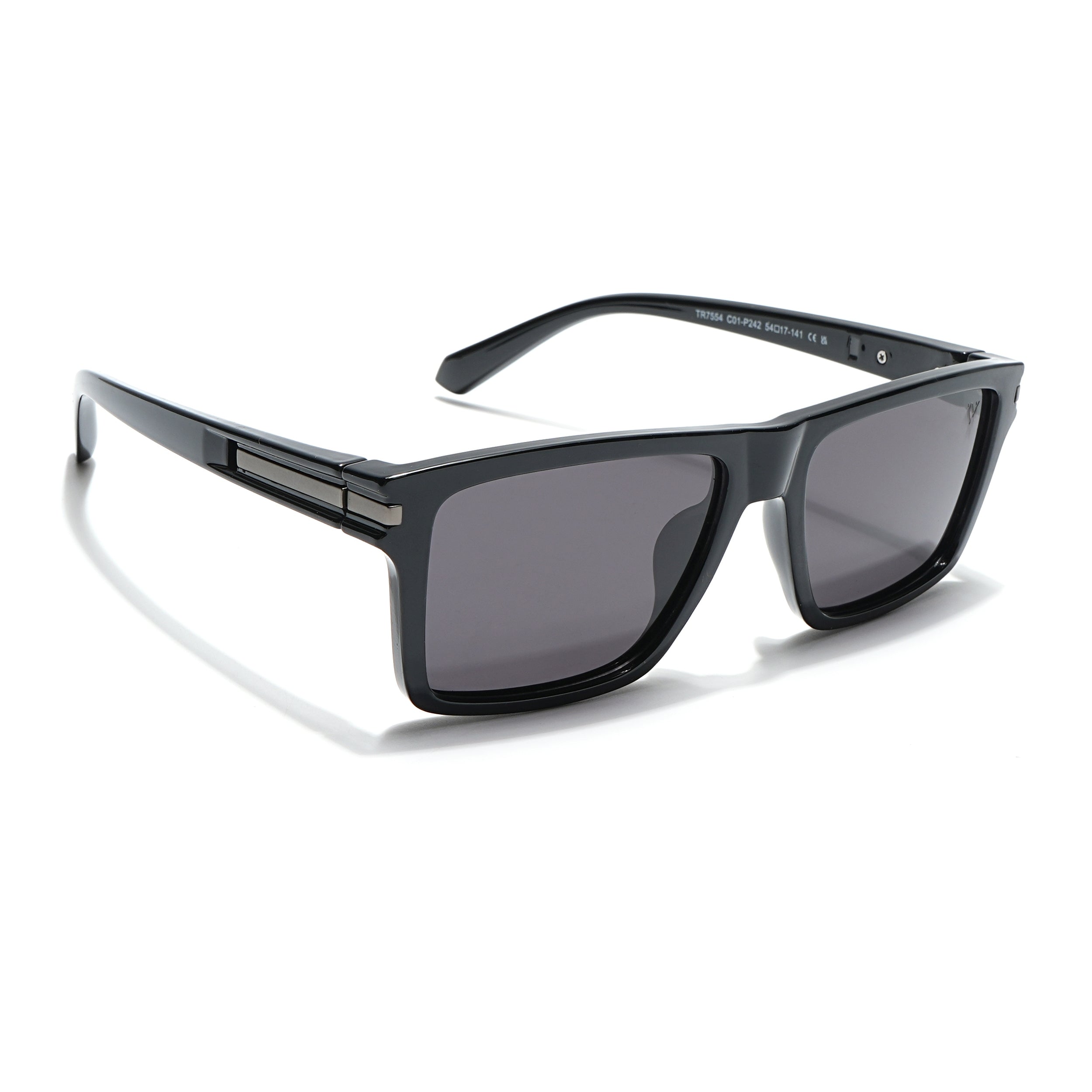 Voyage Select Square Sunglasses (Black Lens | Shine Black Frame - SLPMG6304)