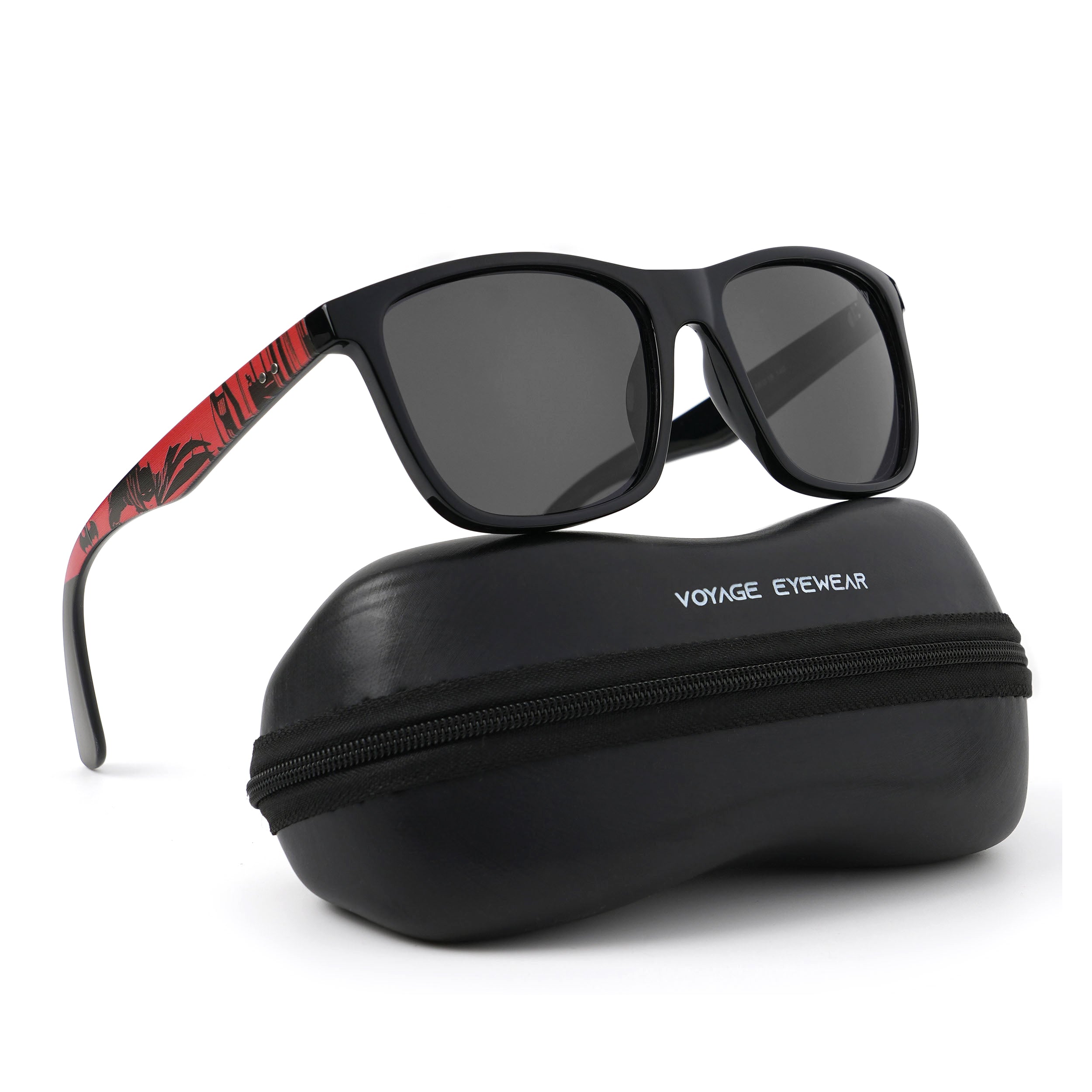 Square Polarized Sunglasses (Black Lens | Black Frame - PMG4812)