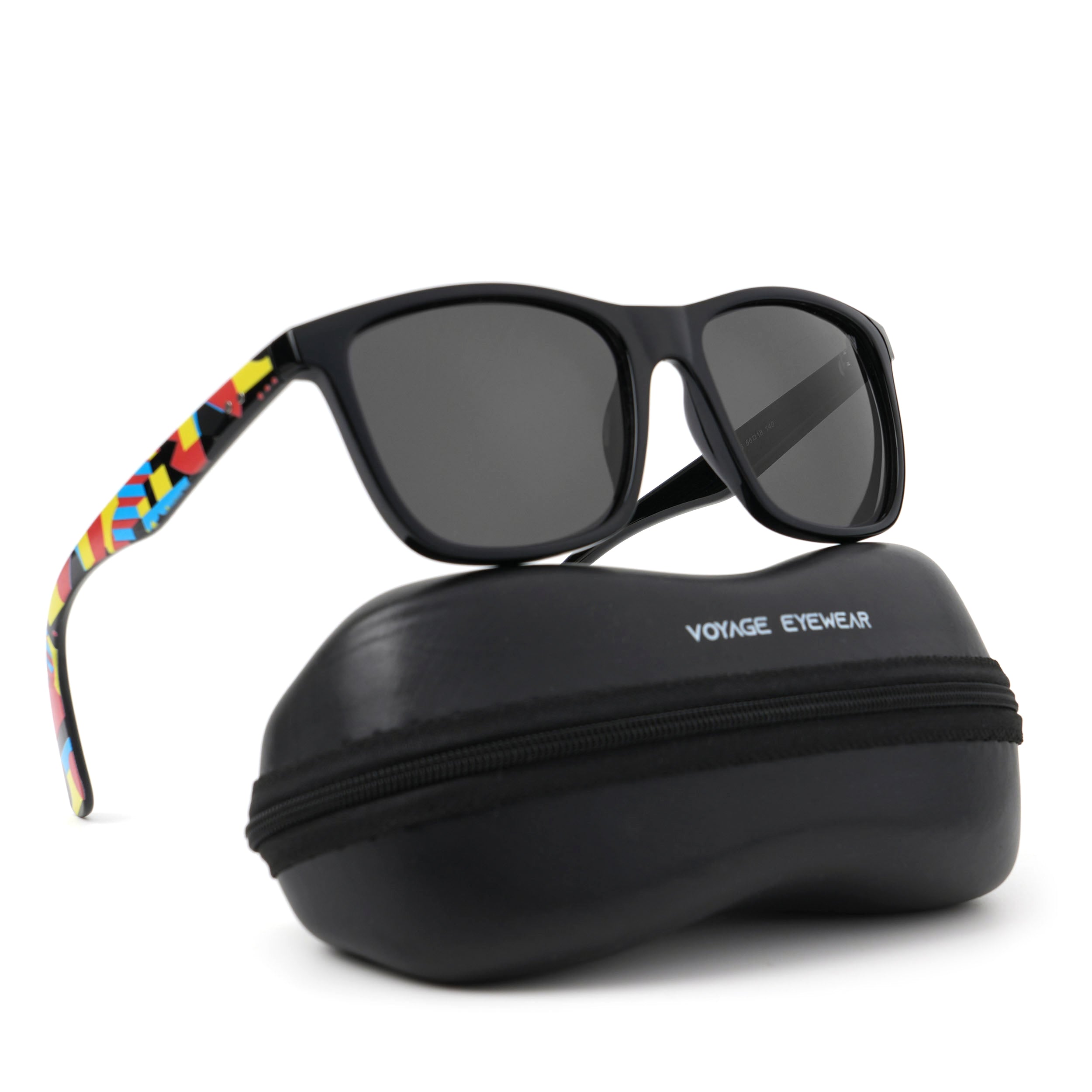 Square Polarized Sunglasses (Black Lens | Black Frame - PMG4813)