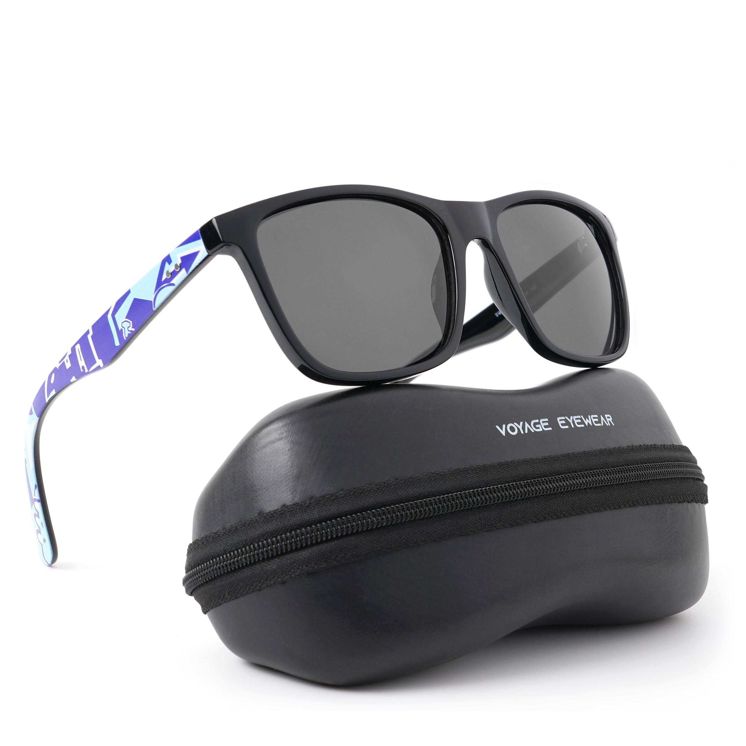 Square Polarized Sunglasses (Black Lens | Black Frame - PMG4814)