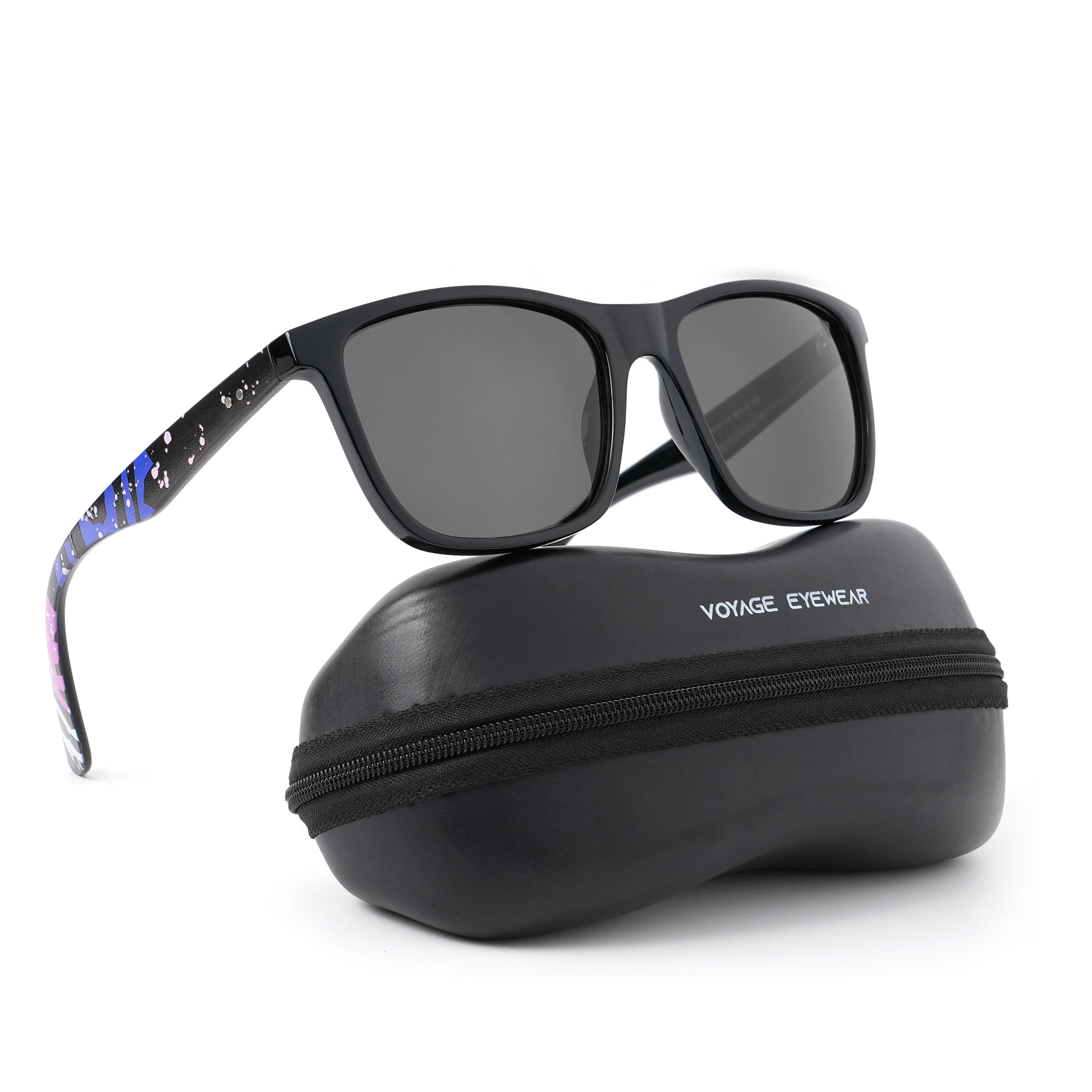 Square Polarized Sunglasses (Black Lens | Black Frame - PMG4816)